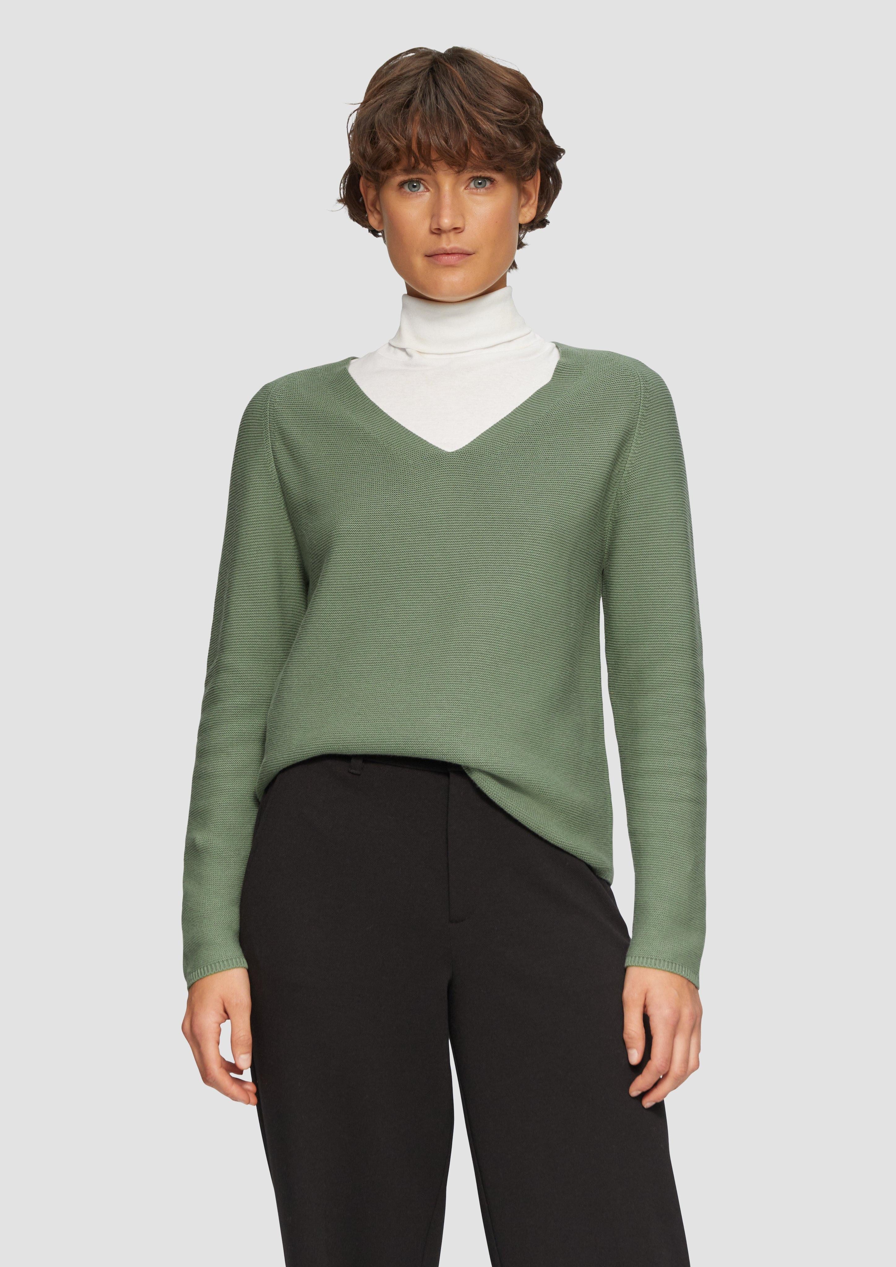 s.Oliver Strickpullover mit V-Ausschnitt günstig online kaufen