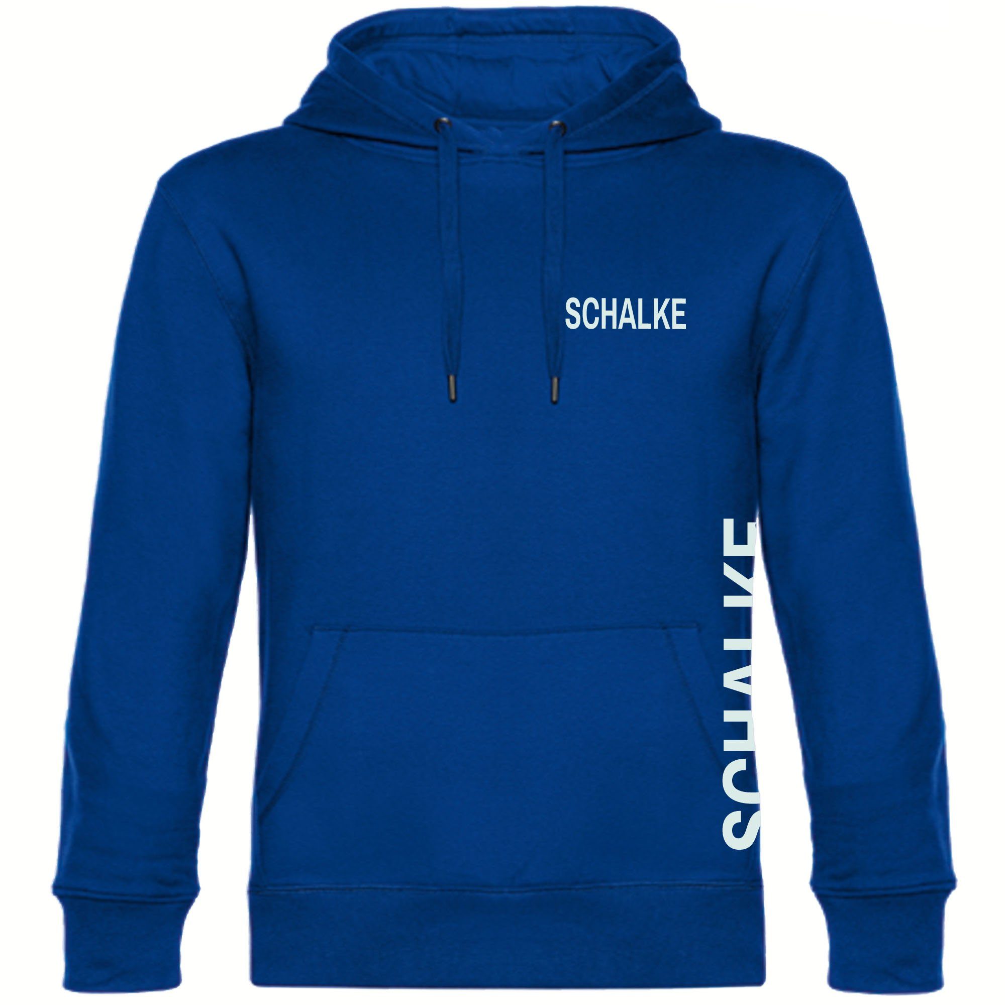 multifanshop Kapuzensweatshirt Schalke - Brust & Seite - Hoodie