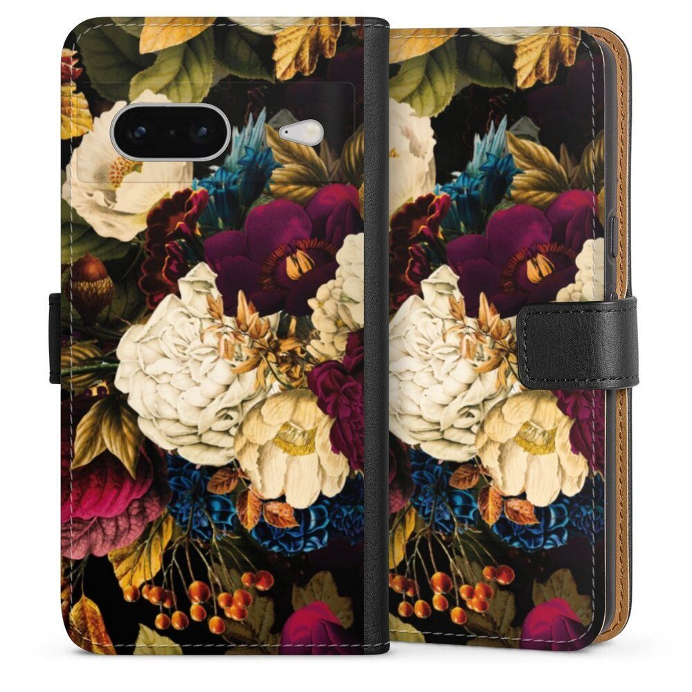 Handyhülle Vintage Blumen Muster Dark Vintage Flowers