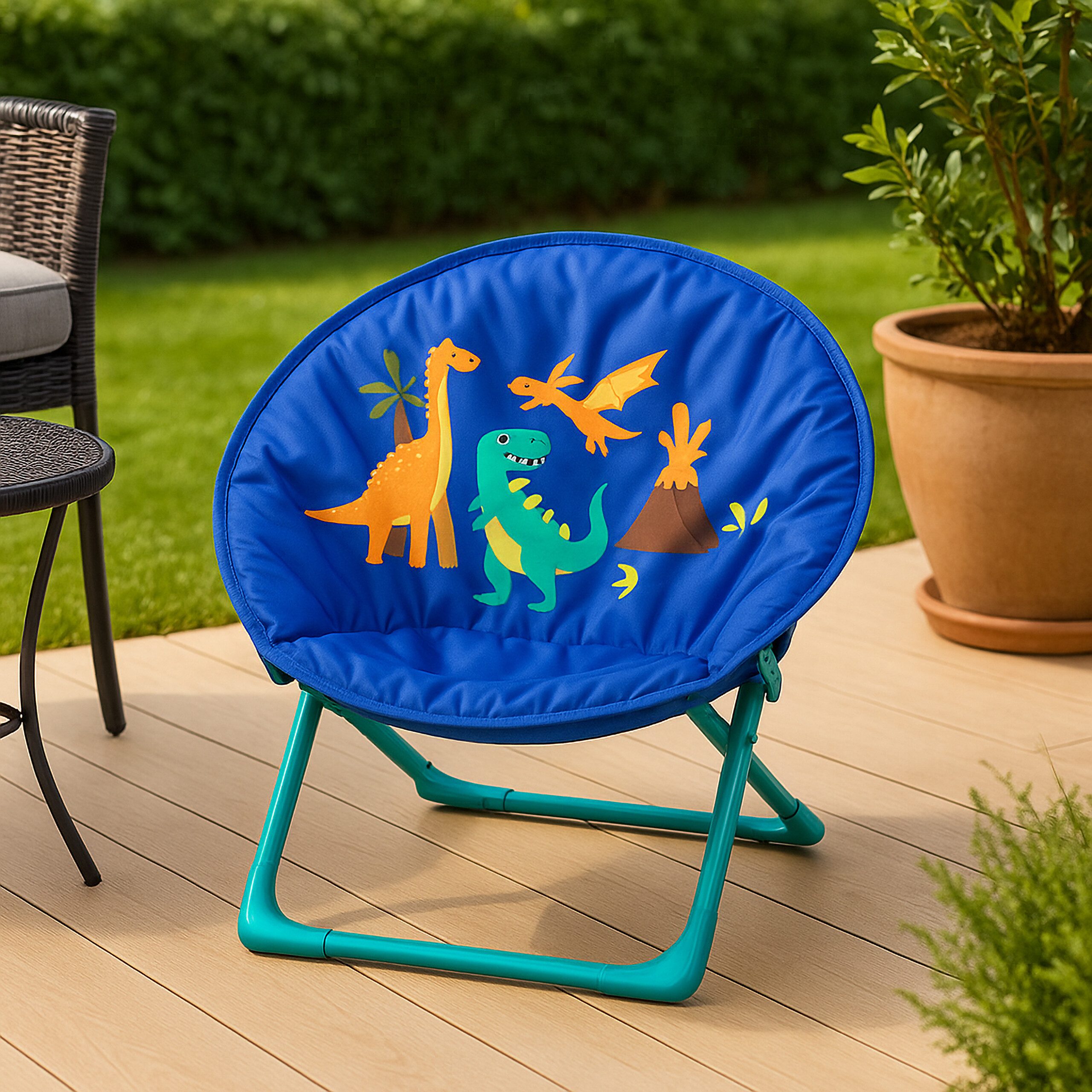 relaxdays Campingstuhl Faltbarer Moonchair für Kinder, günstig online kaufen
