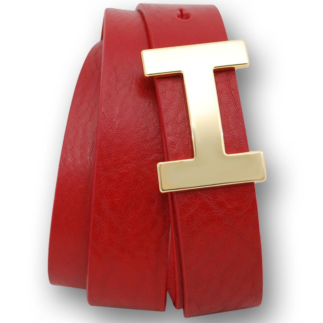 VITTOZZI Ledergürtel Gürtel, Buffalo 3cm, gold günstig online kaufen