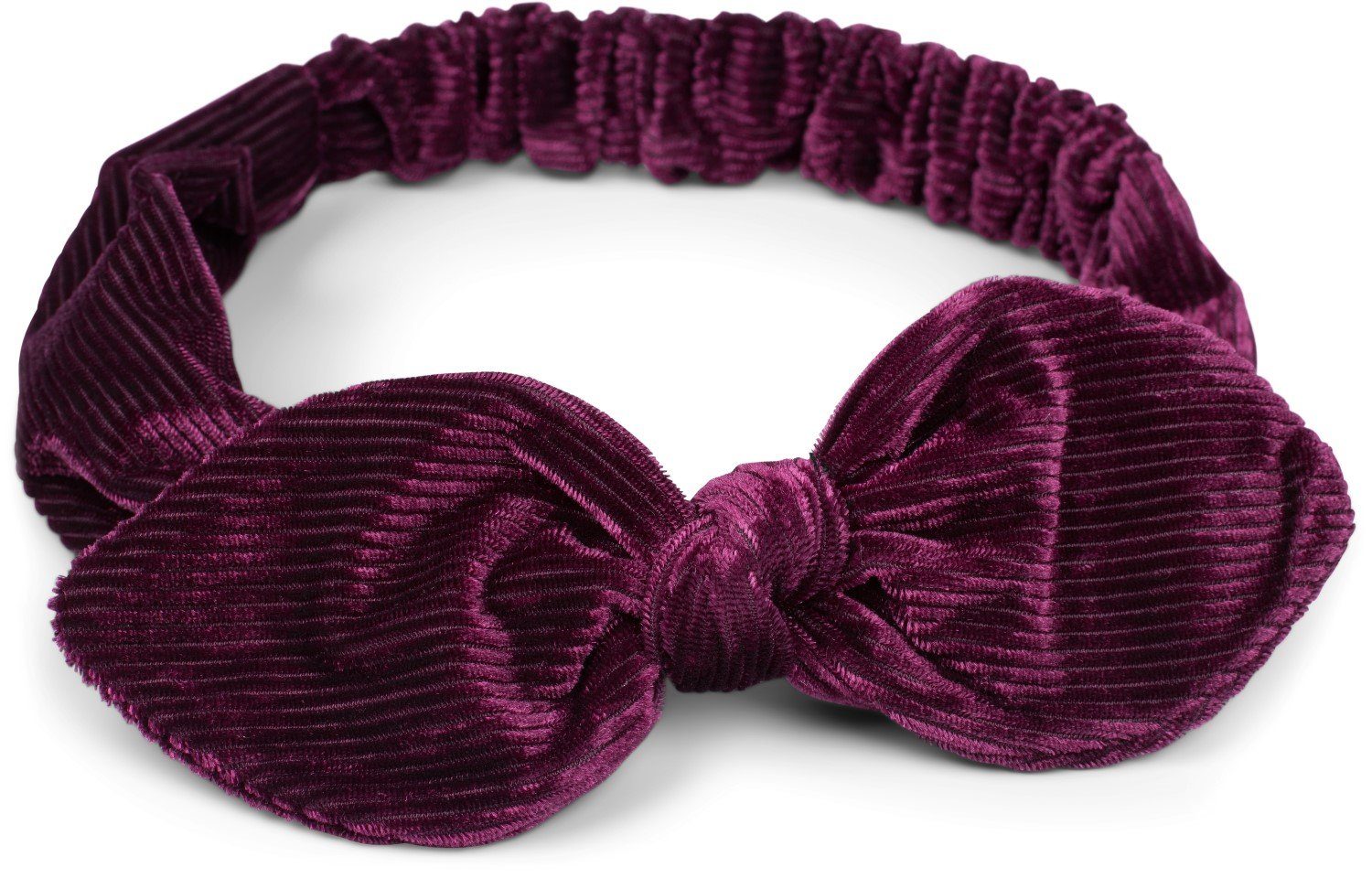 styleBREAKER Haarband, 1-tlg., Cord Haarband mit Schleife Bordeaux-Violett