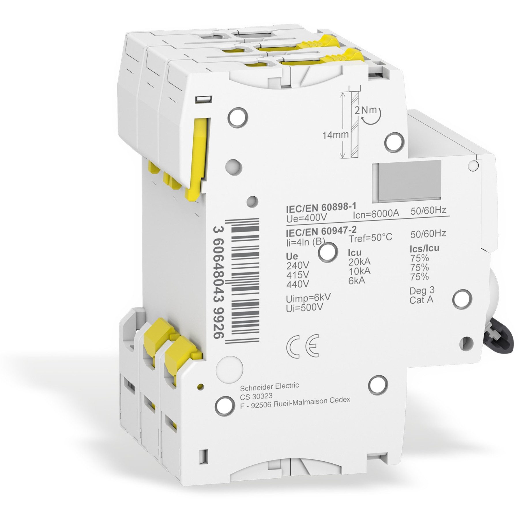 Schneider Electric Lichtschalter SCHNEIDER ELECTRIC Leitungsschutzschalter A9F03316, iC60N, B, 16A