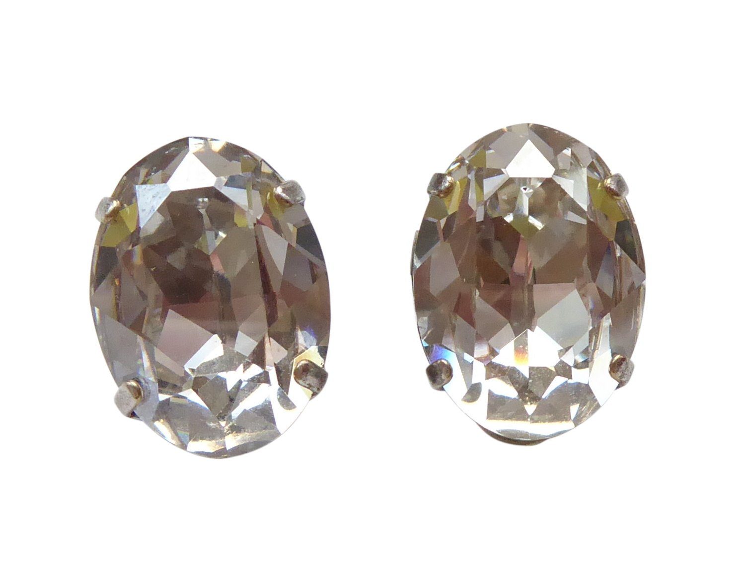 Mugello Paar Ohrclips Cora kristall versilbert elegant klassisch Basic-Clips