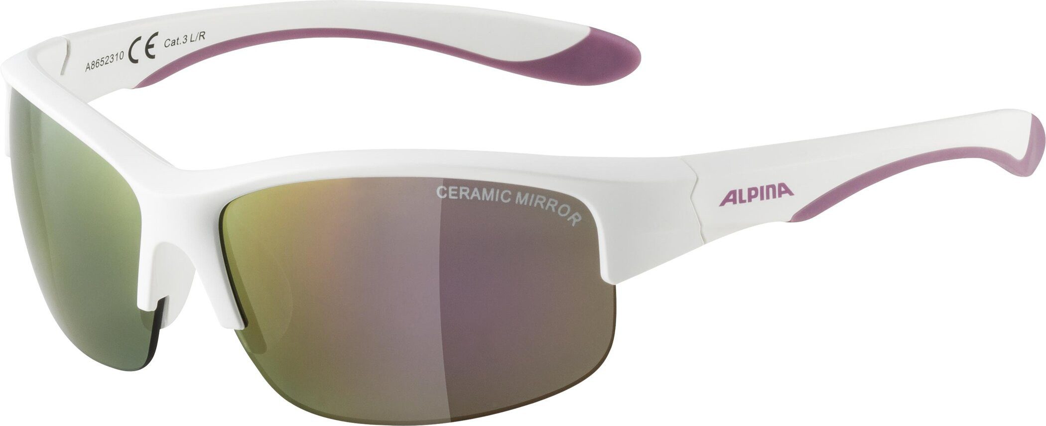 Alpina Sports Sonnenbrille FLEXXY YOUTH HR WHITE PURPLE MATT