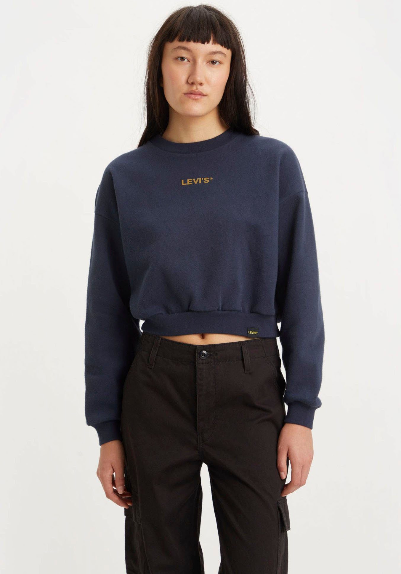 Levi's® Sweatshirt GRAPHIC LAUNDRY CREW in modischer Cropped Länge