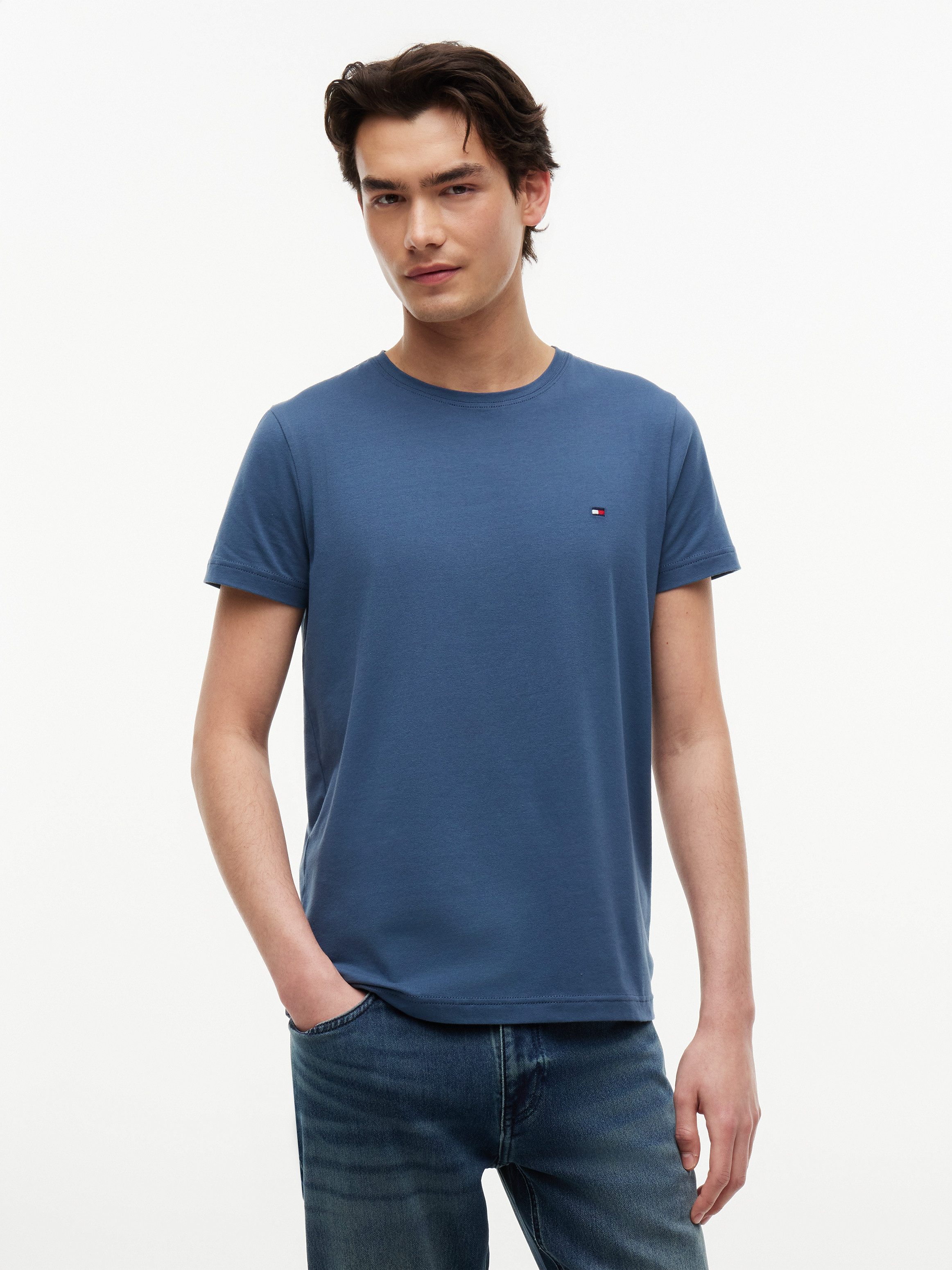 Tommy Hilfiger T-Shirt STRETCH SLIM FIT TEE mit Rundhalsausschnitt