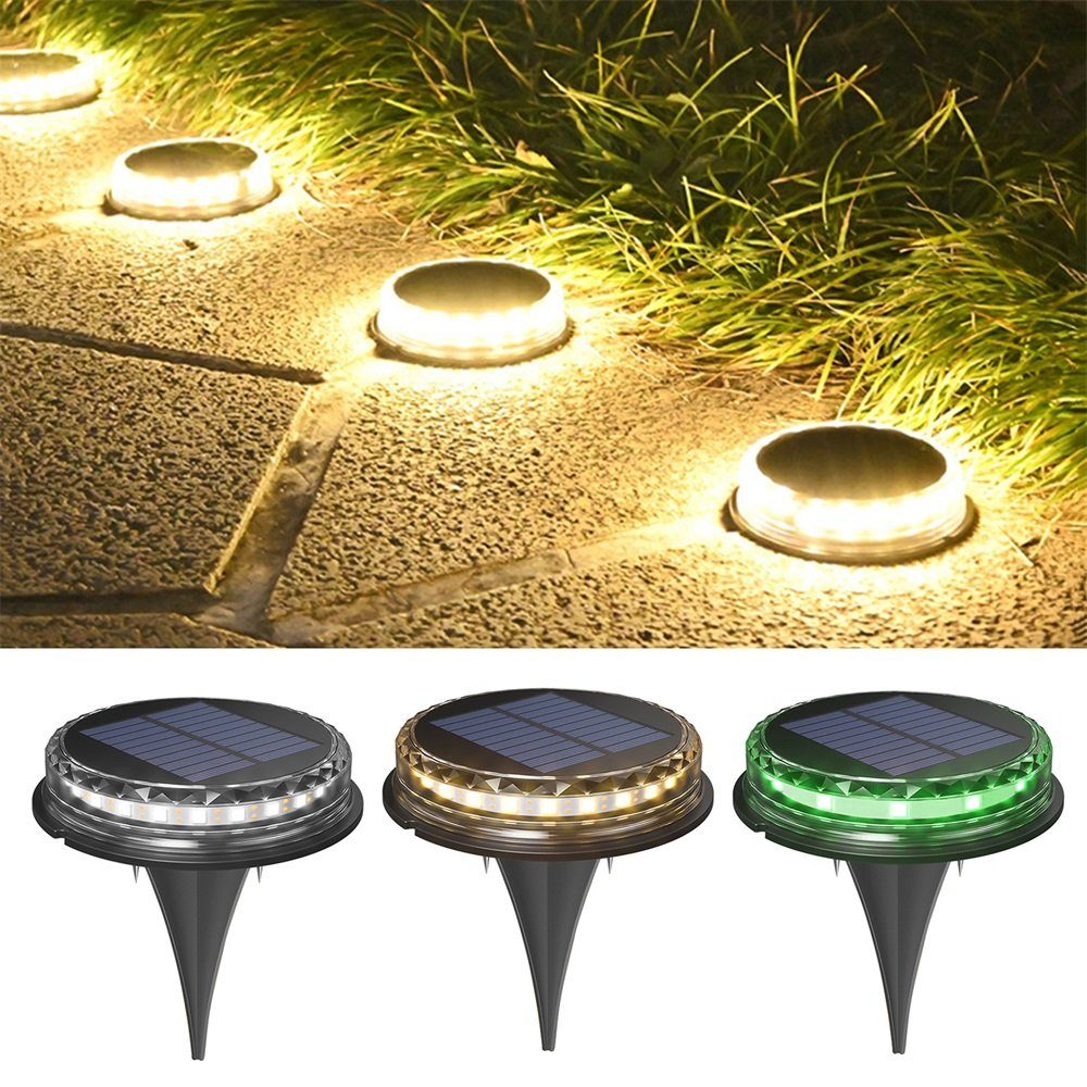 Rutaqian LED Solarleuchte Solarlampen Für Außen Wegeleuchten Gartenlampe LED Gartenlicht Solar, 1 Stück, LED fest integriert, Tageslichtweiß, Warmweiß, bunt