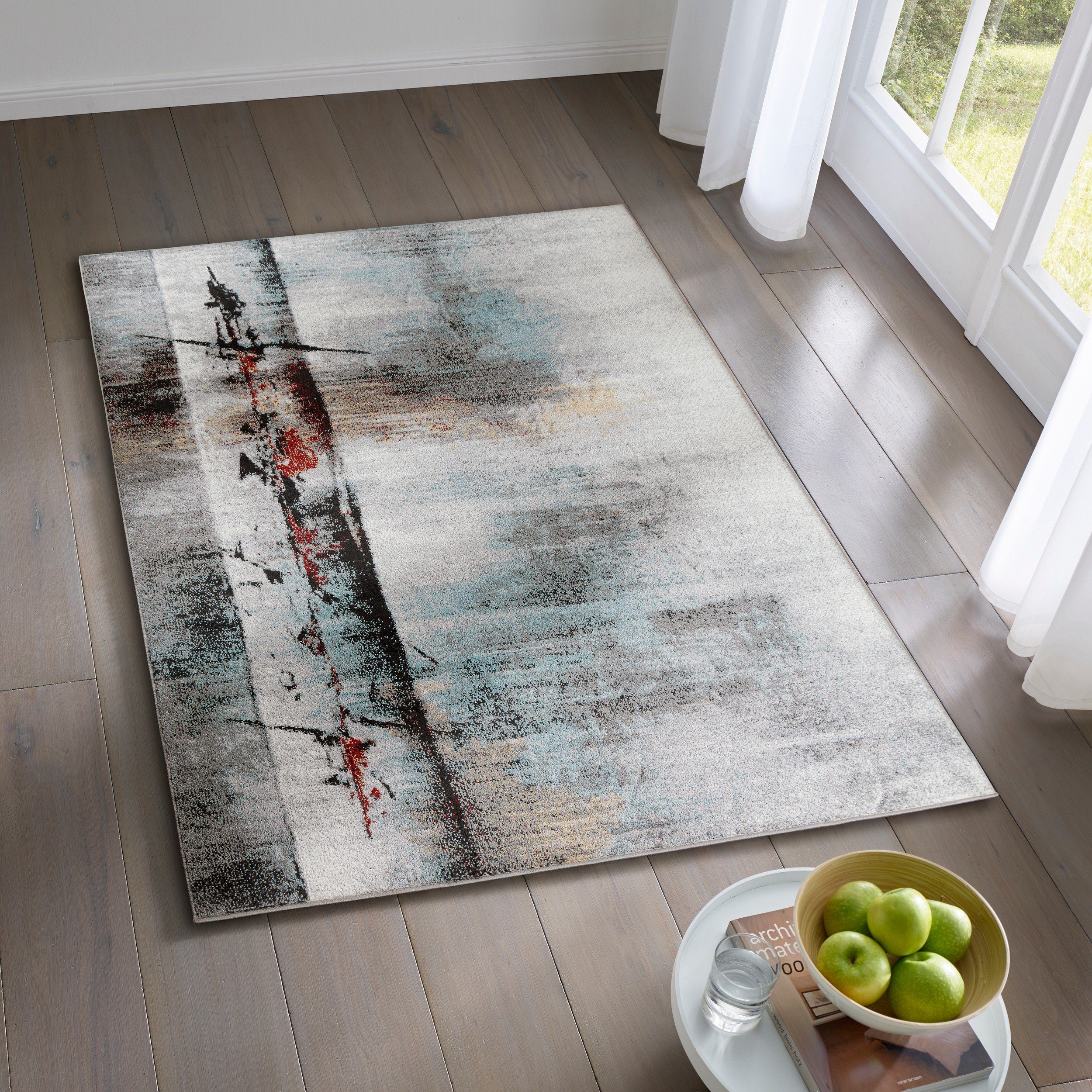 TaCa Home Teppich Designer Kurzflor Teppich Moderne Kunst, rechteckig, Höhe günstig online kaufen