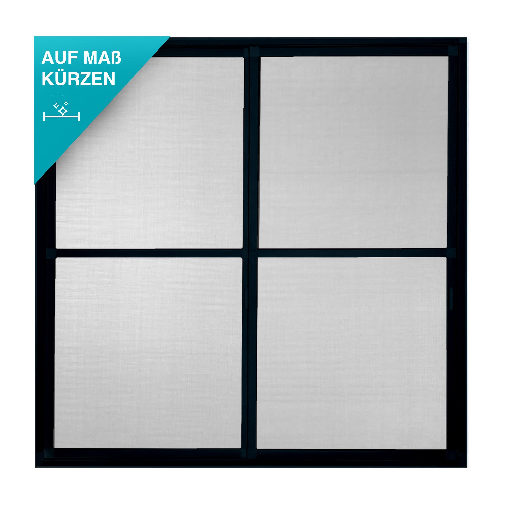 APANA Защита от насекомых-Tür Fliegengitter Защита от насекомых Schiebetür Doppelschiebetür 240 x 240 cm, Farbe: anthrazit