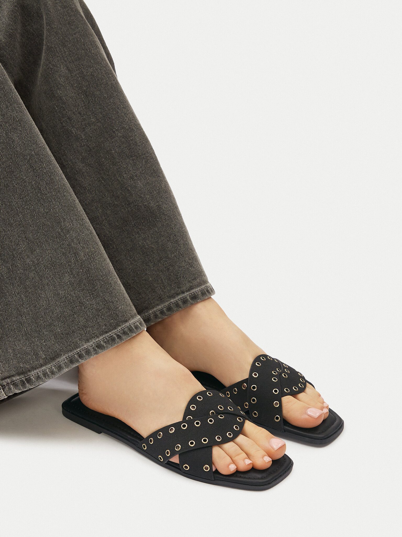 Jenny Jenny Damen-Flip-Flops Schwarze R07072024 Badepantolette