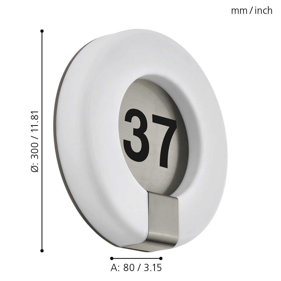 EGLO LED Wandleuchte Marchesa-c, Leuchtmittel inklusive, Smart Home Außenleuchte, Wandleuchte, Silber, weiß, dimmbar, IP44
