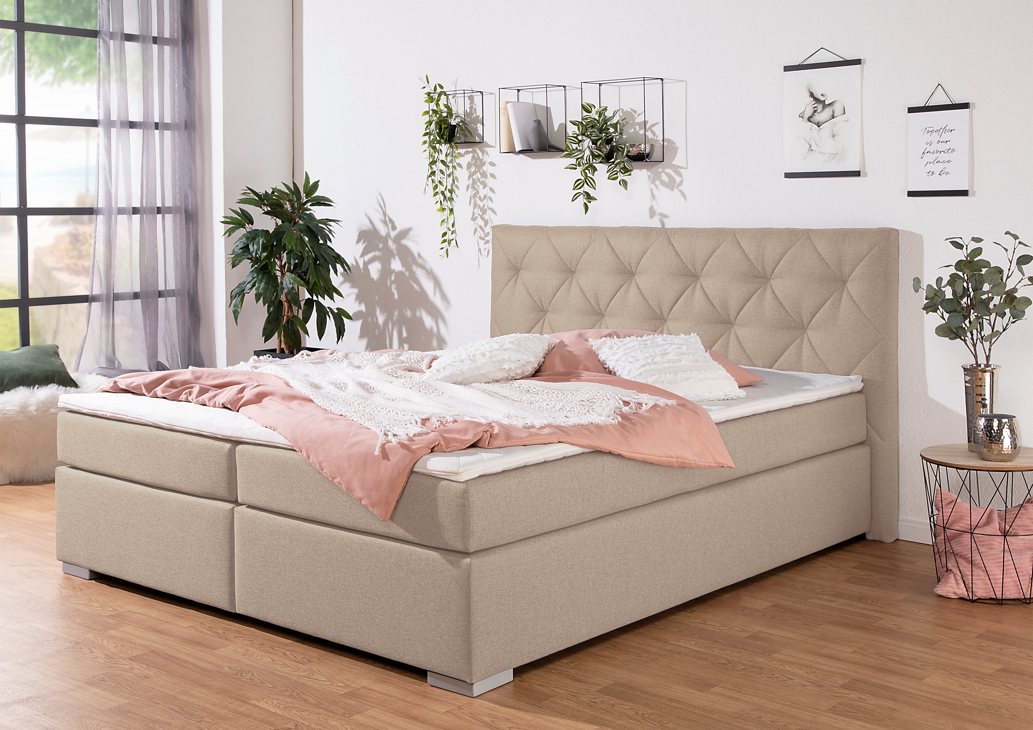Home affaire Boxbett Tynan, wahlweise mit Bettkasten, in H2, H3 & H4 erhältilich