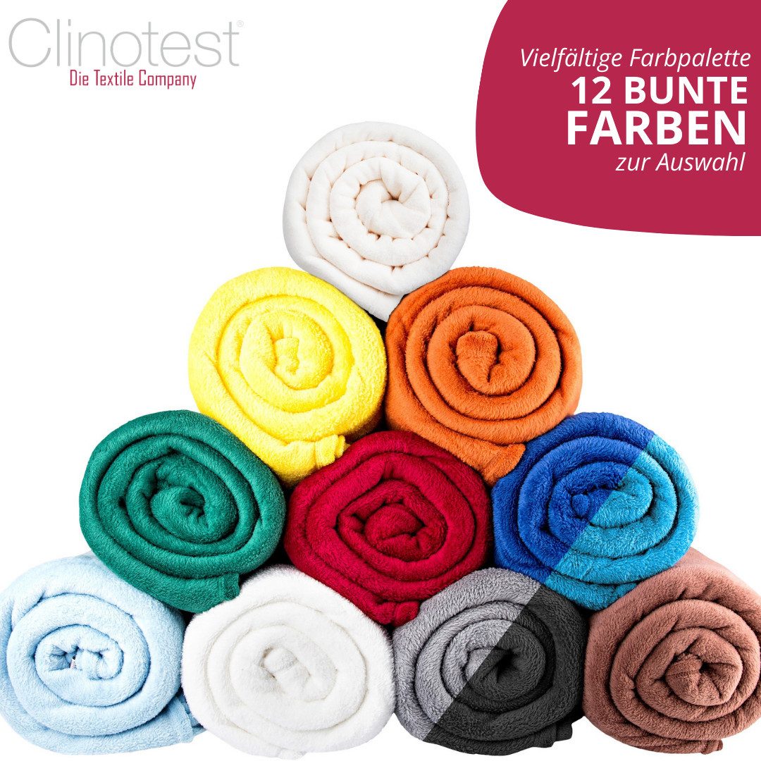 Wohndecke Kuscheldecke aus 100% Polyester, 150x220 cm, Clinotest, Kochfest ohne Einlaufen oder Fusseln, auch als Sofadecke & Tagesdecke – Bild 5 von 5