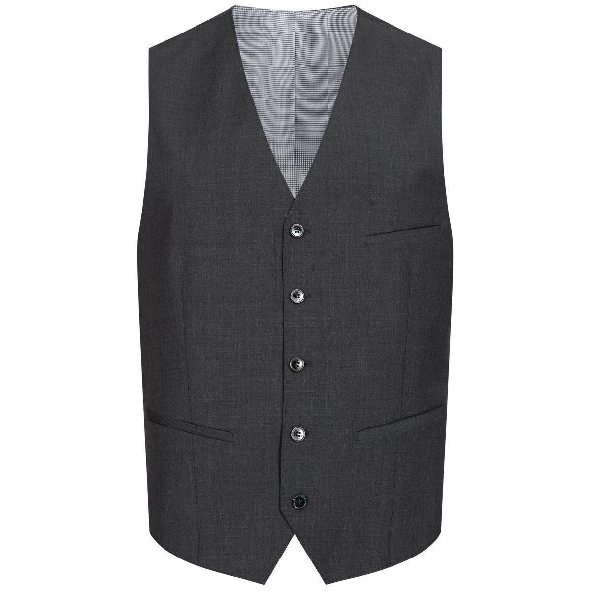 HECHTER PARIS Anzugweste HECHTER PARIS Corporate Weste Herren Tailored Modern Fit Anthrazit