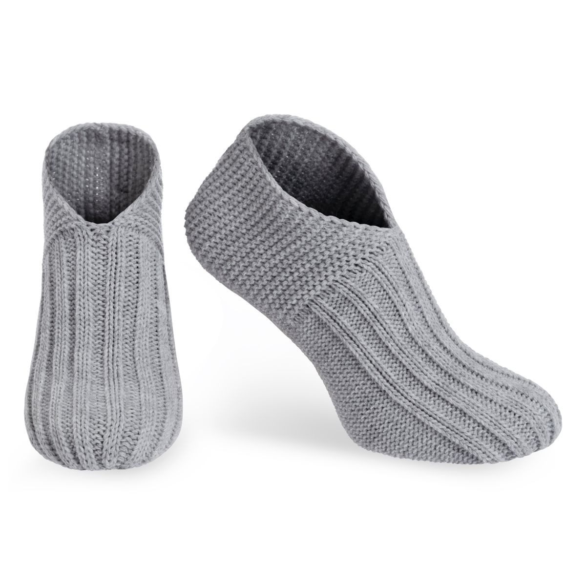 Knit Factory Kuschelsocken Miles Socken Grau 36-40 (1-Paar) Strick Stirnband
