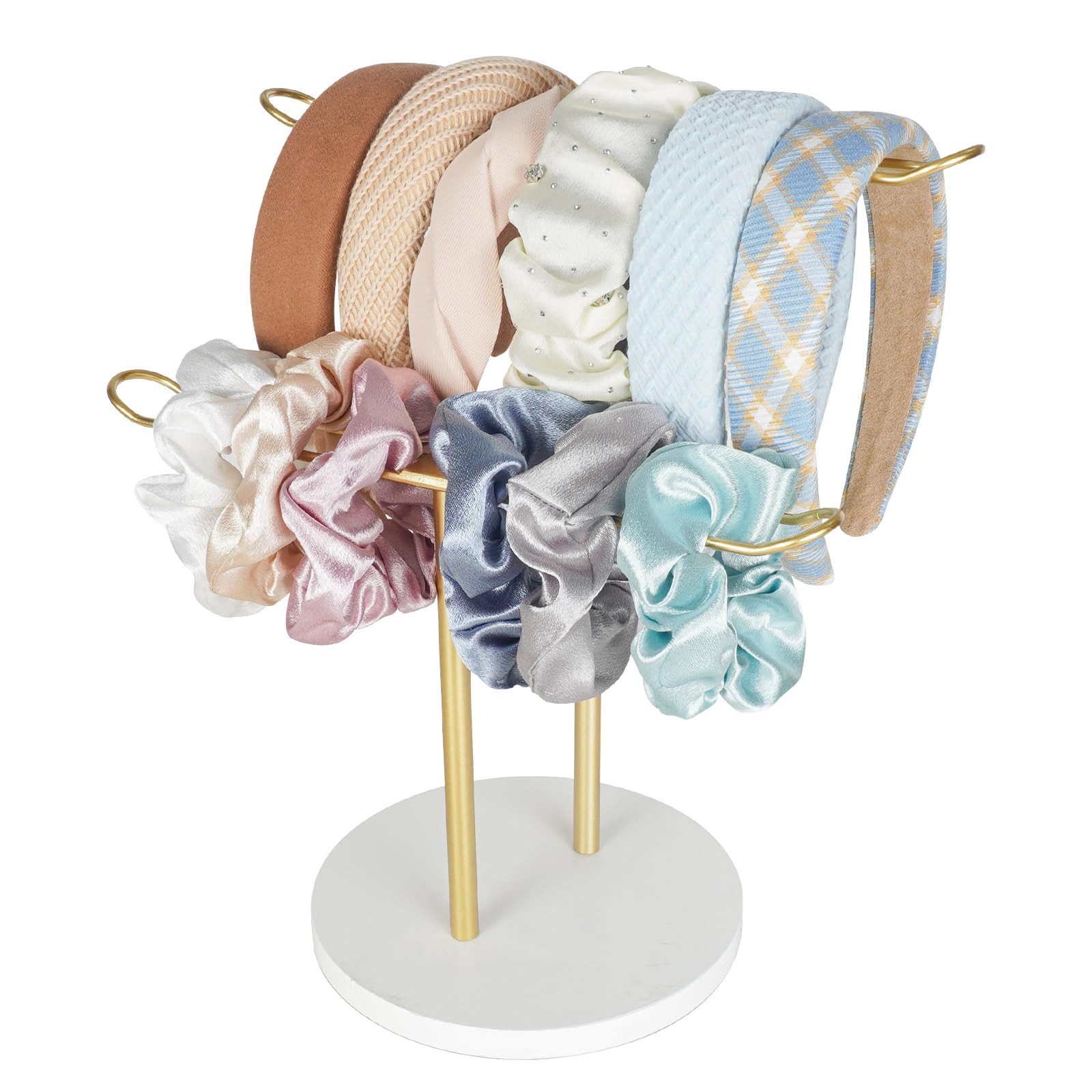 FOUORTUNATE-BEE Schmuckständer Schmuckständer Haargummi Aufbewahrung Haarreifen Ständer (für Schmuck, Haargummis, Haarspangen, Haarreifen, Scrunchies und Kopfbänder)