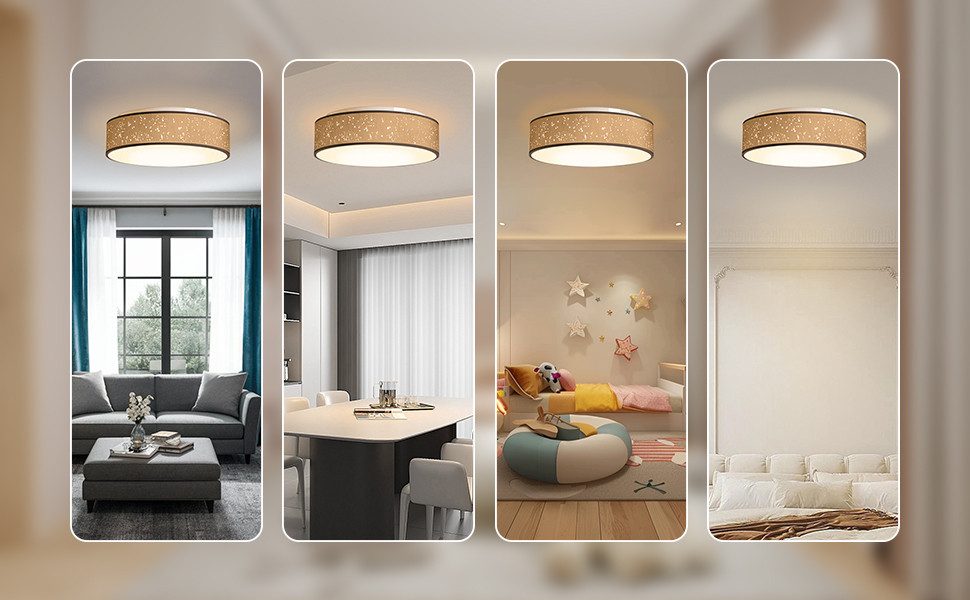 Zedelmaier Lampenschirm Deckenlampe Deckenleuchte mit Stoff-Lampenschirm, W günstig online kaufen