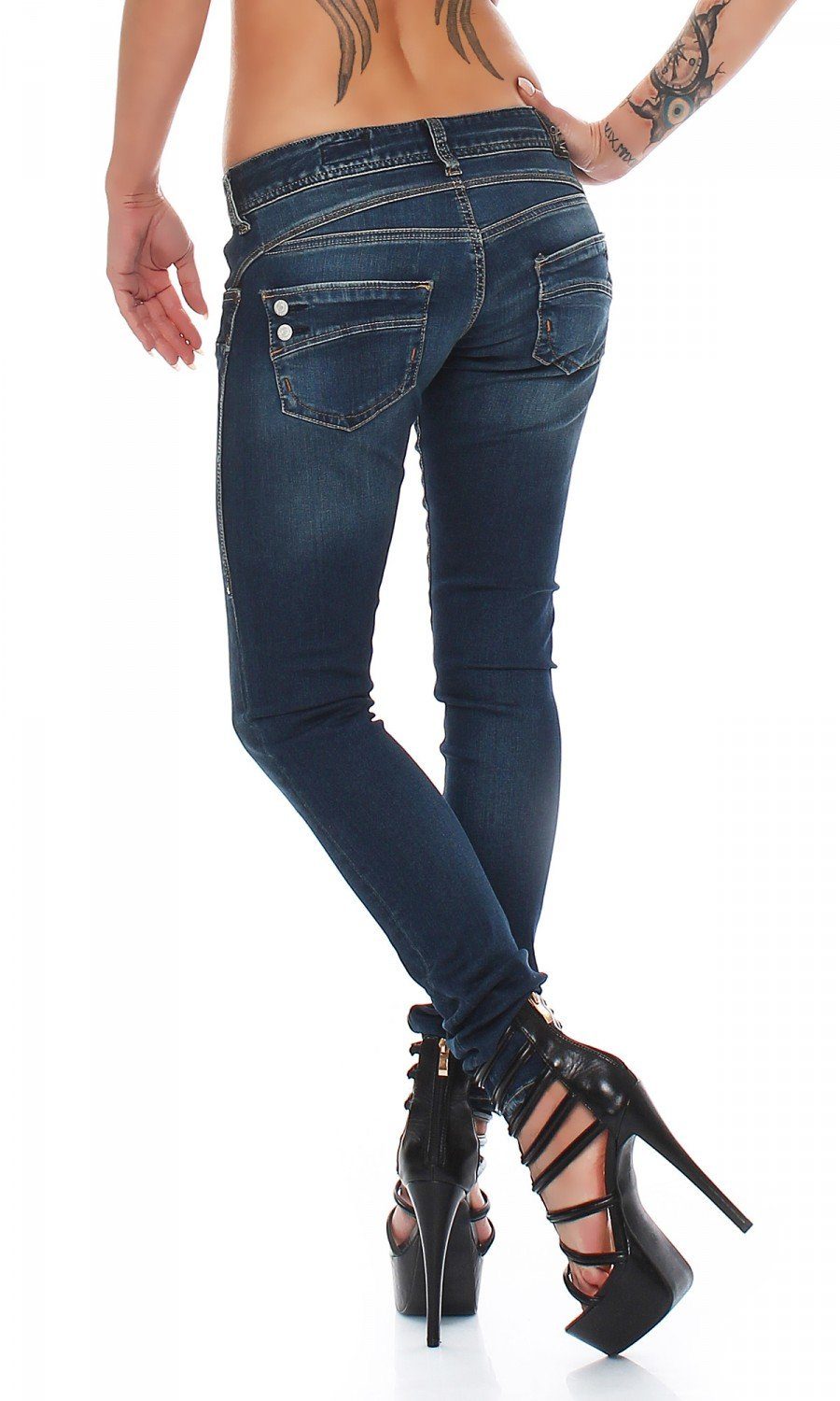 Damen Slim Jeans Hose Slim-fit-Jeans 755 D9668 Herrlicher Piper Herrlicher