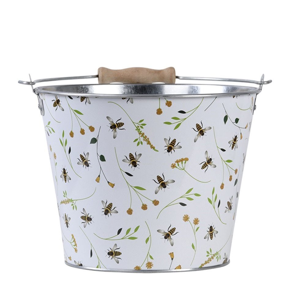 Linoows Pflanzkübel Eimer Garteneimer Bienenmuster Blumentopf günstig online kaufen