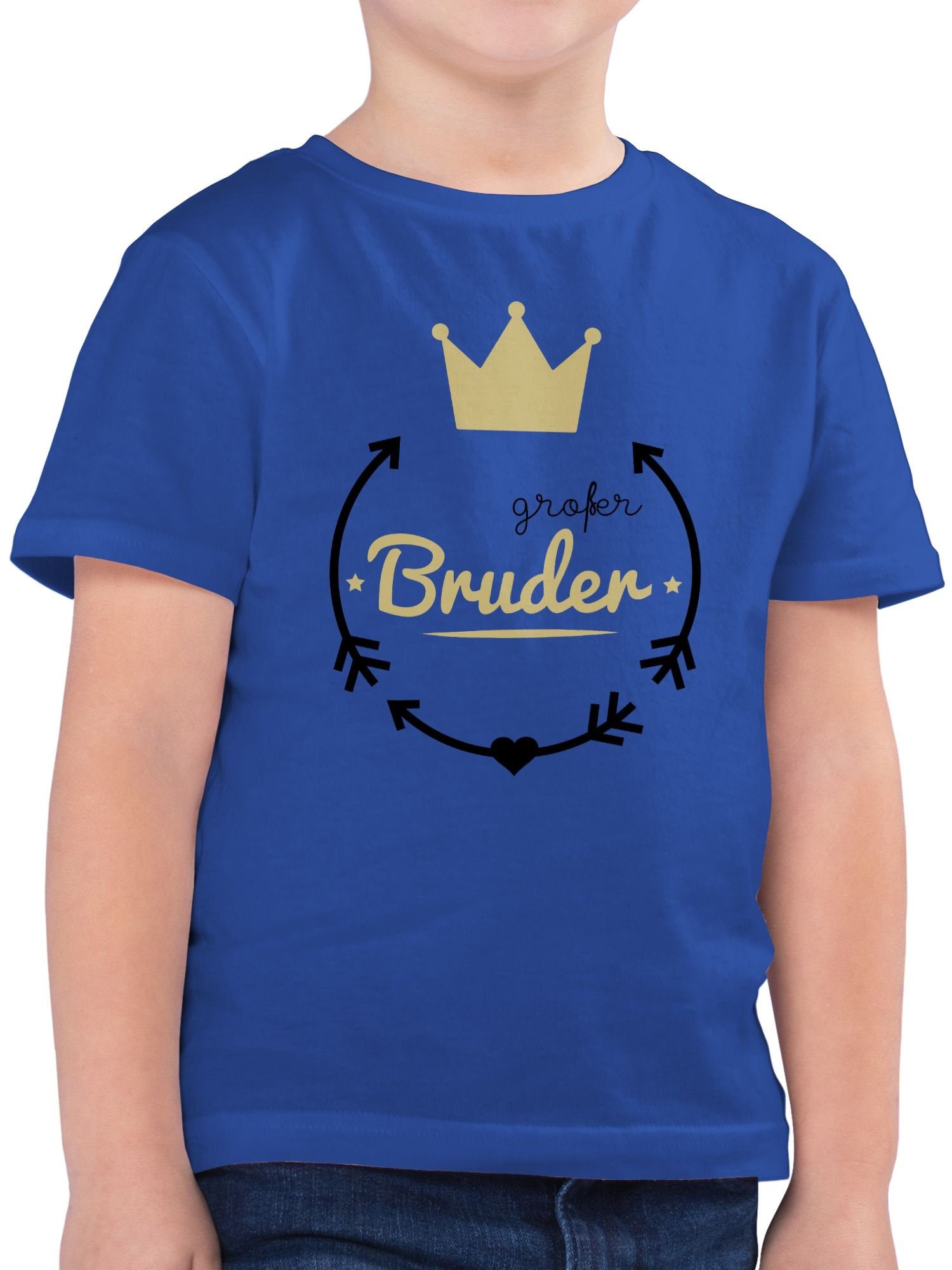 Shirtracer T-Shirt Großer Bruder - Krone Großer Bruder 2 Royalblau