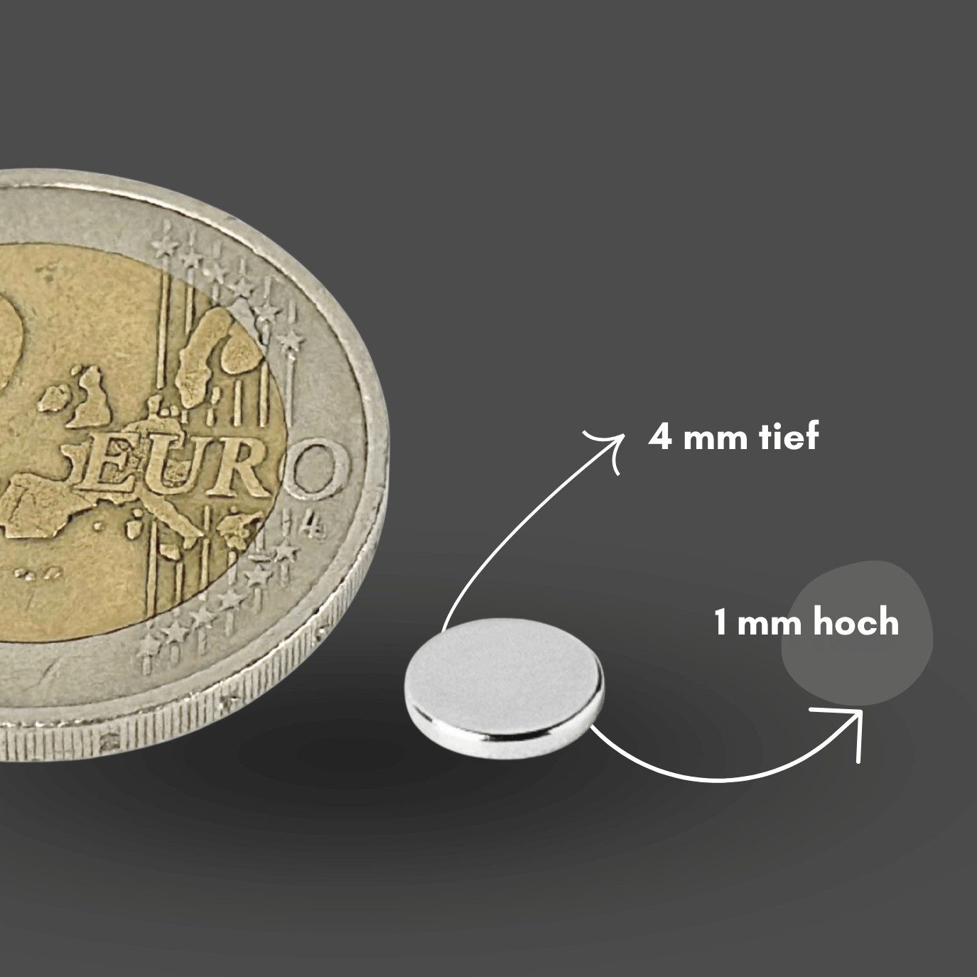 MaajeeKuto Magnet Neodym Magnet Ø4x1 mm N42 – Scheibenmagnet 163 g Haftkraft (10-St) – Bild 5 von 5