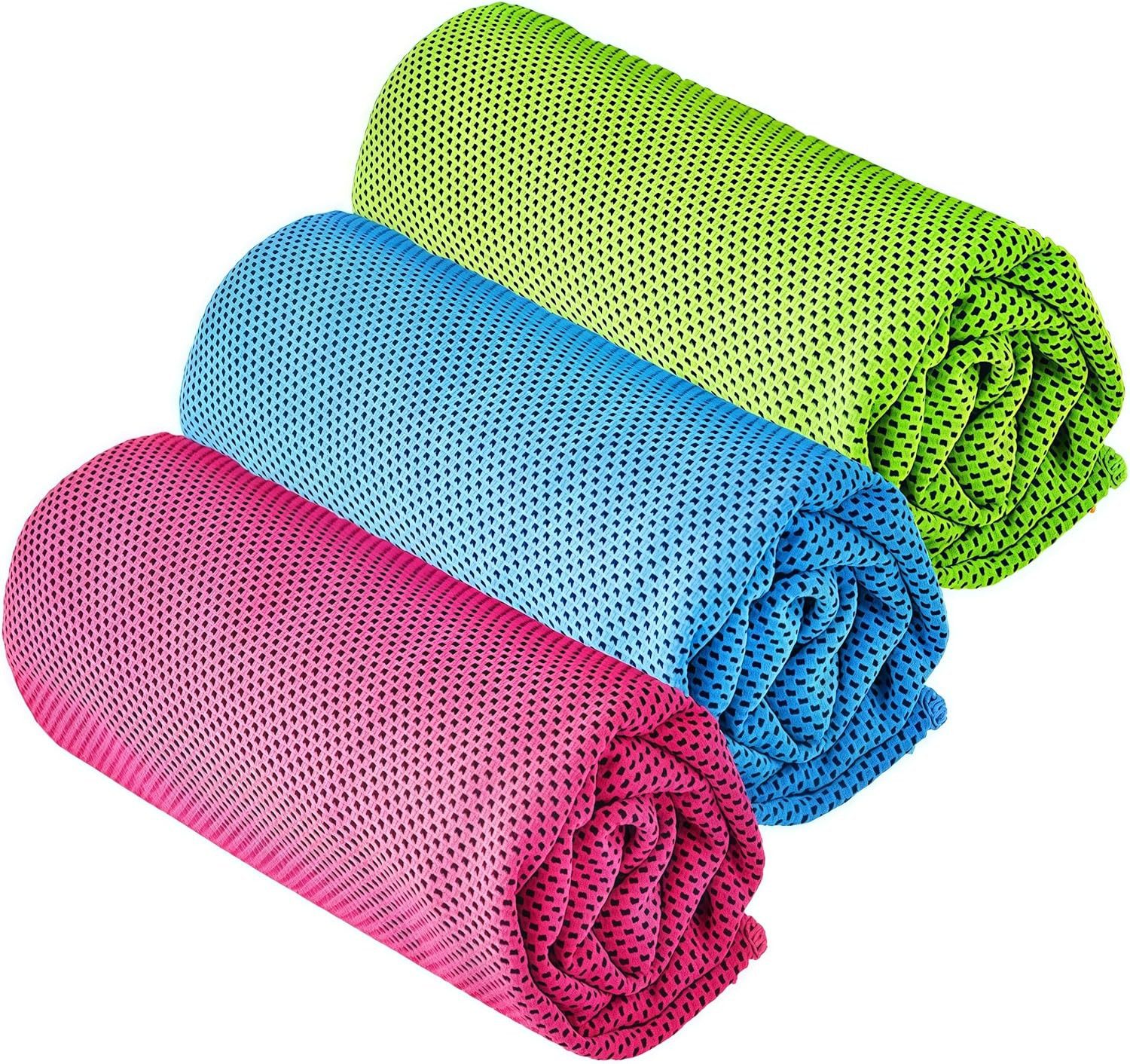 FELIXLEO Handtücher YQXCC 3 Stück Kühlendes Handtuch Mikrofaser 120x30cm Sport