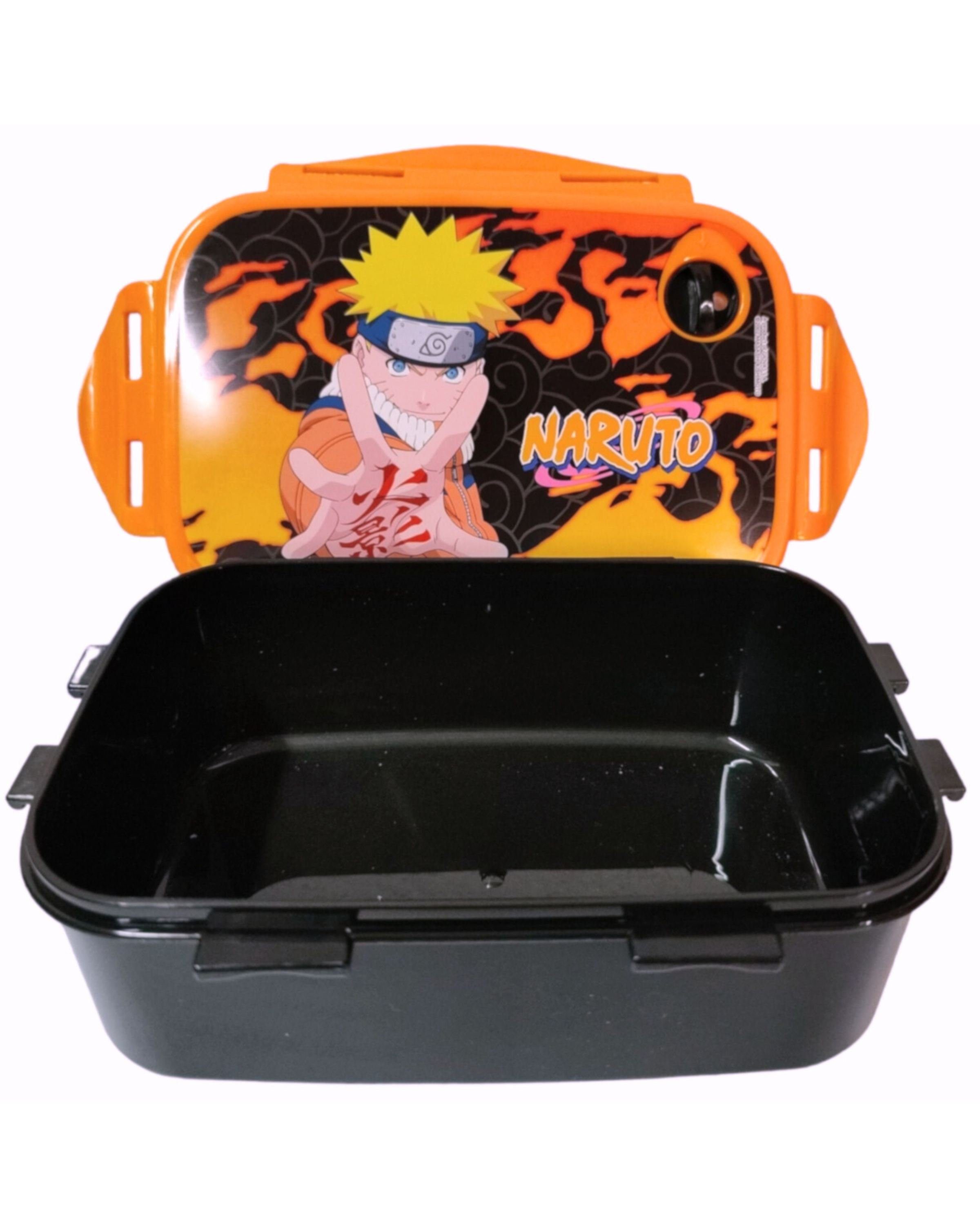 Naruto Lunchbox, Aluminium, (2-tlg), Kinder Set Brotdose + Alu Trinkflasche BPA frei