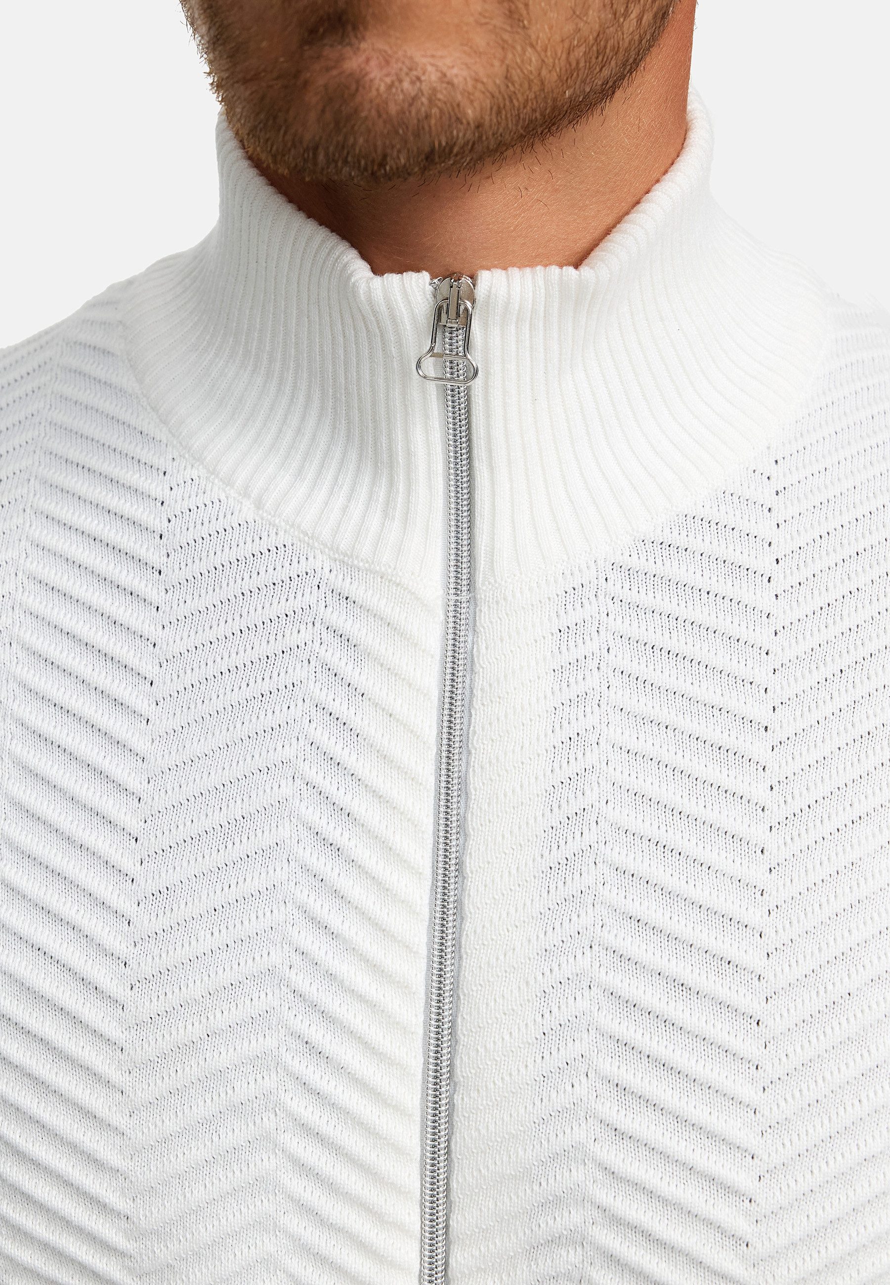 Kronstadt Strickjacke Herren KSCarlo Herrenstrickjacke Fein-Strickjacke mit Stehkragen – Bild 5 von 5