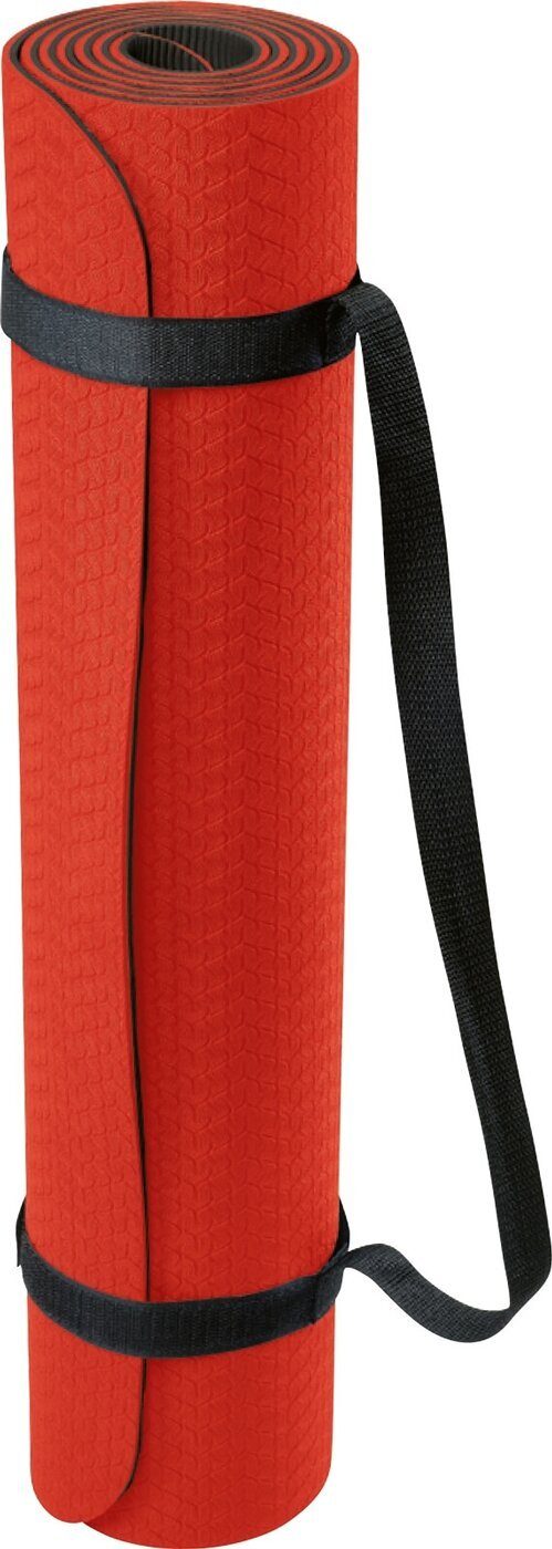 Fitnessmatte Deuser Yoga-Matte TPE rot/grau ROT