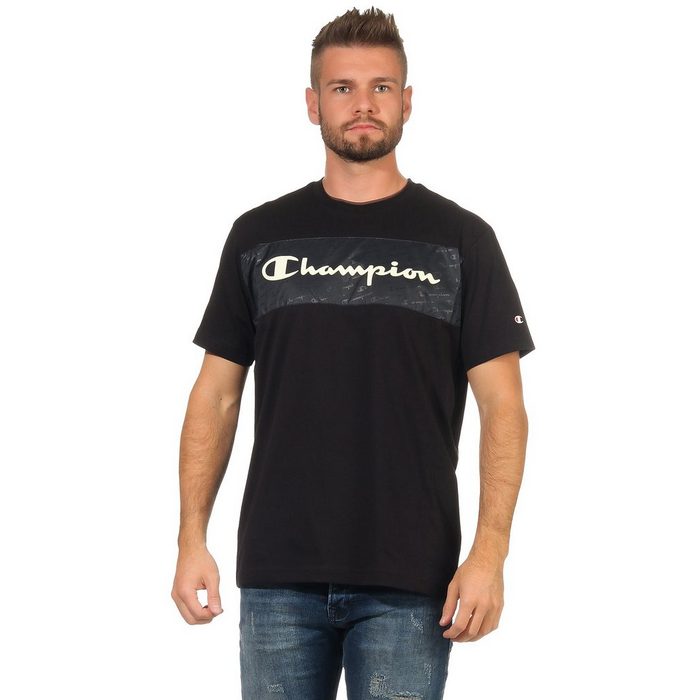 Champion T-Shirt Champion T-Shirt Herren 214779 F20 KK001 NBK Schwarz