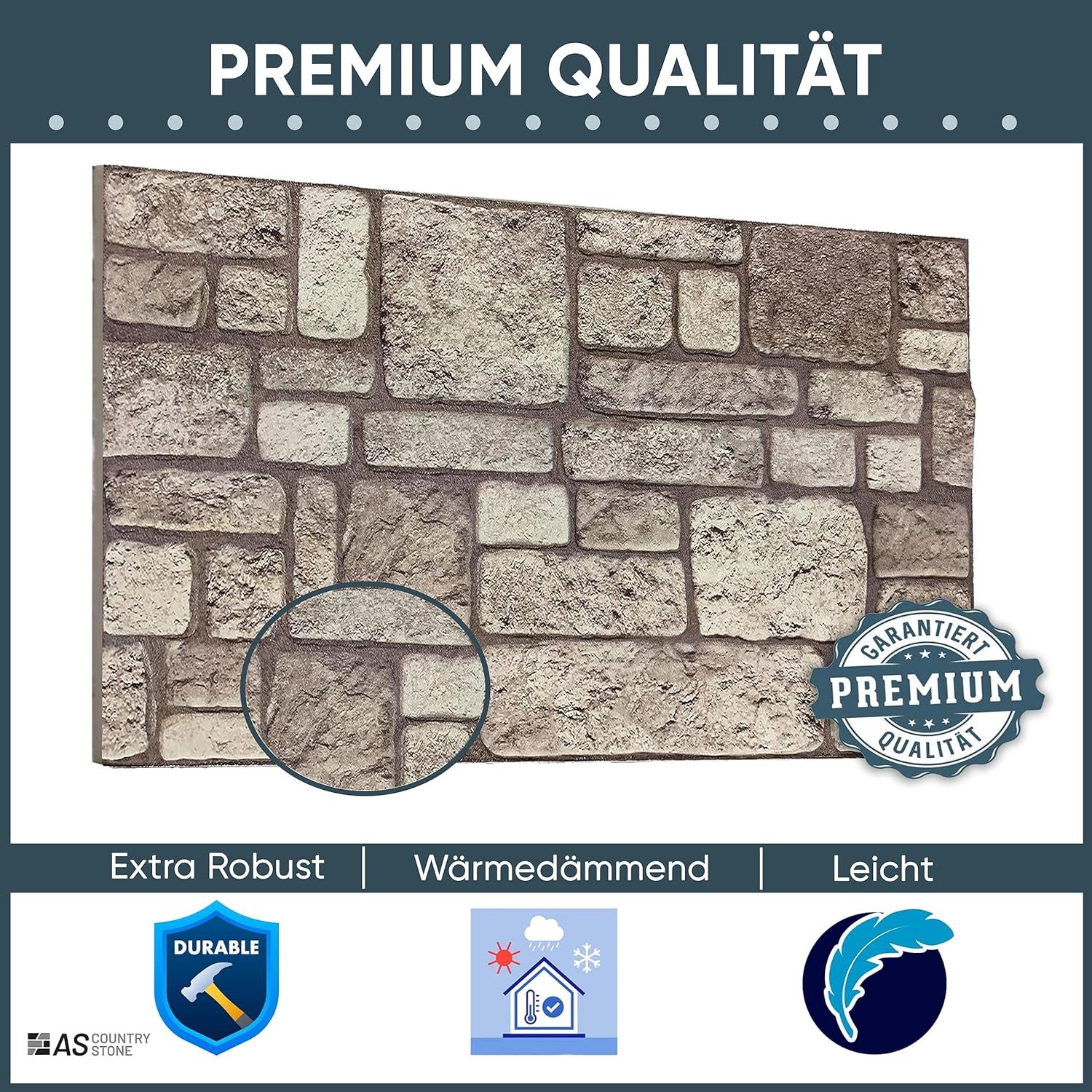 ASCountrystone Wandpaneel Natursteinoptik, BxL: 50,00x100,00 cm, günstig online kaufen
