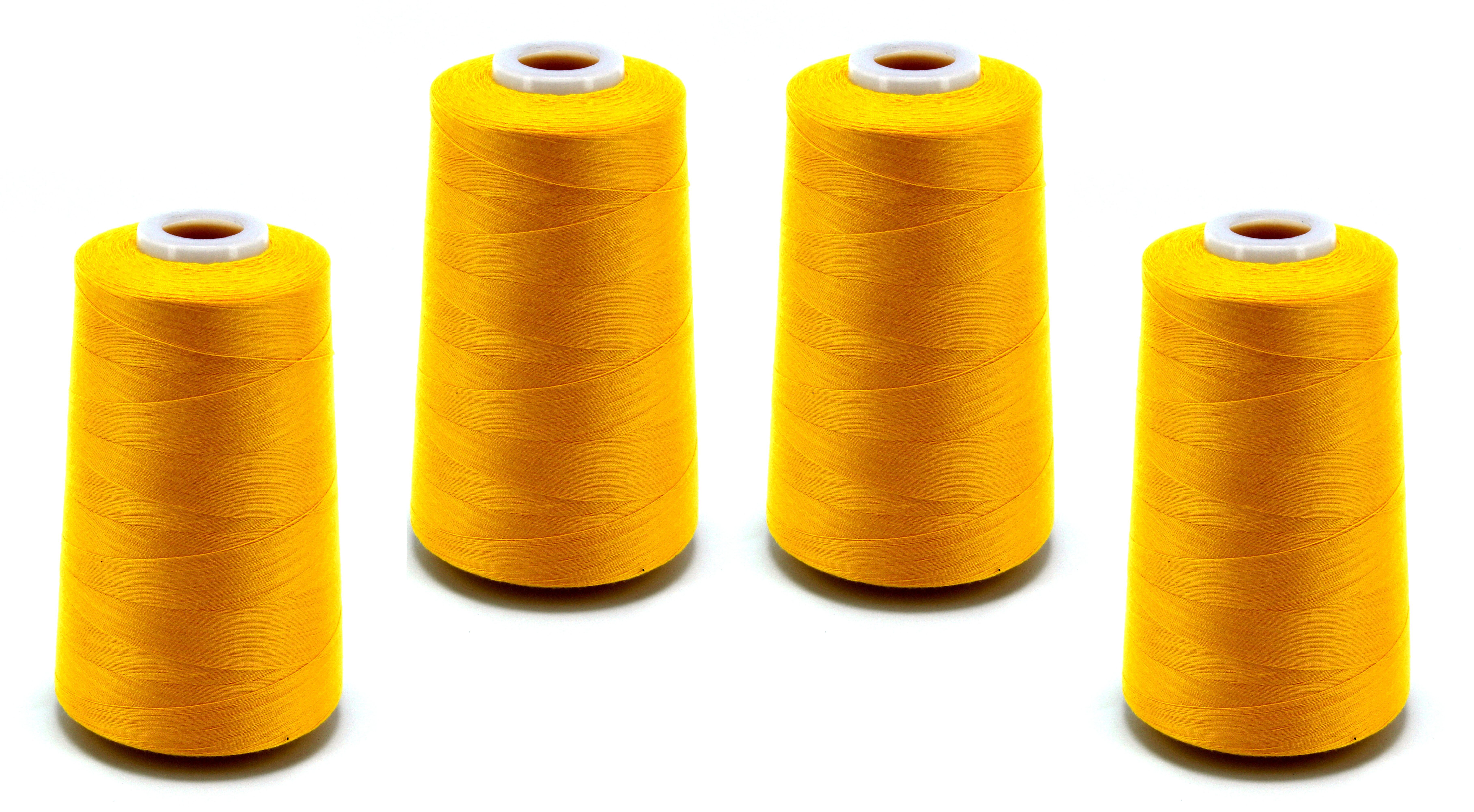 Schnoschi 4 Konen Overlockgarn 40/2 (120) je 5000 Yard (4570 Meter) Nähgarn Overlockgarn, 18280,00 m (4x Kone mit je 5000Y)