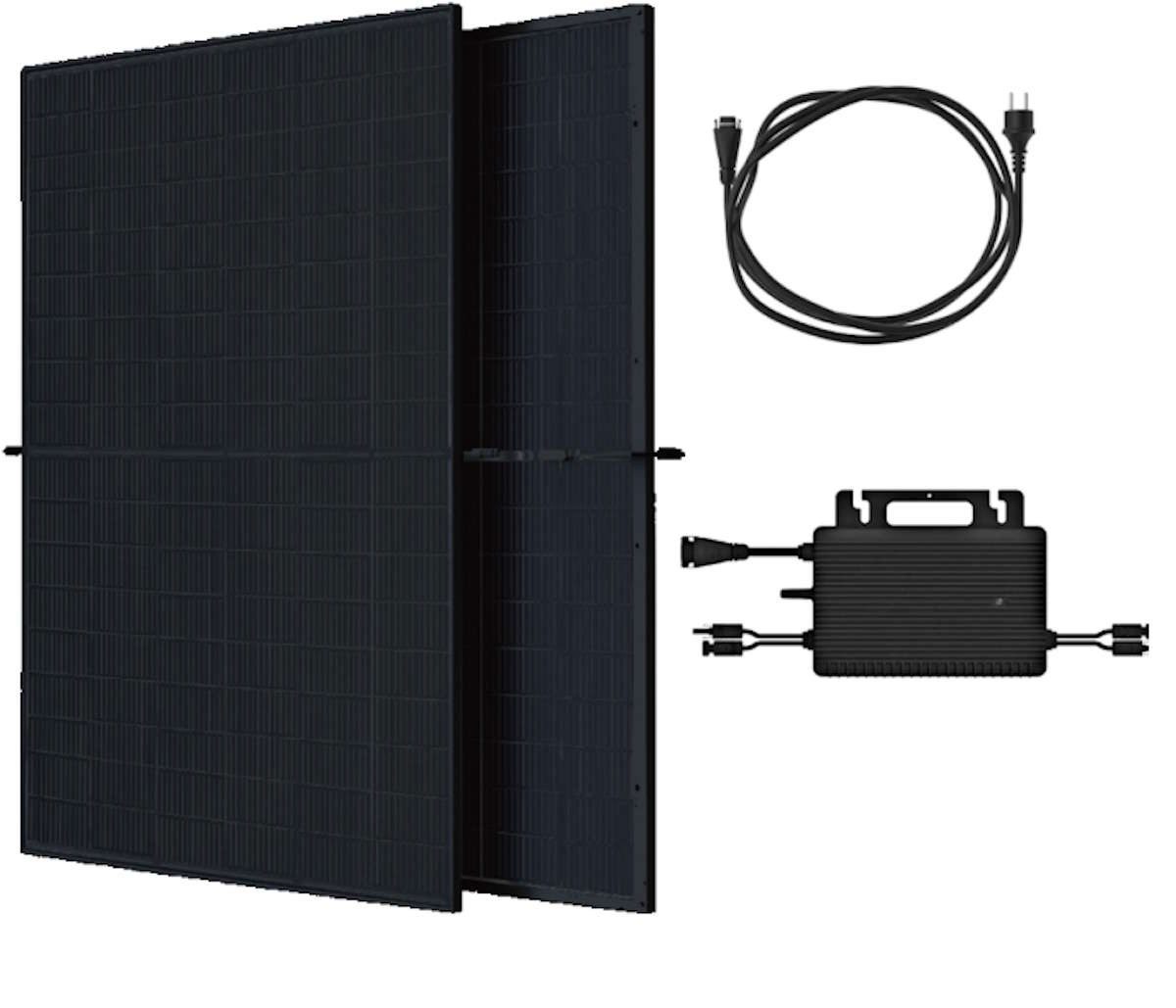 Technaxx Balkonkraftwerk TX-274 Solar-Set 800 Wp – Komplett-Set für die einfache Stromerzeugung, 3,84 W, Monokristallin