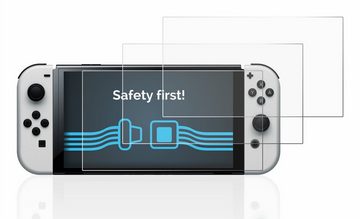 Savvies Schutzfolie für Nintendo Switch OLED-Modell, Displayschutzfolie, 18 Stück, Folie klar