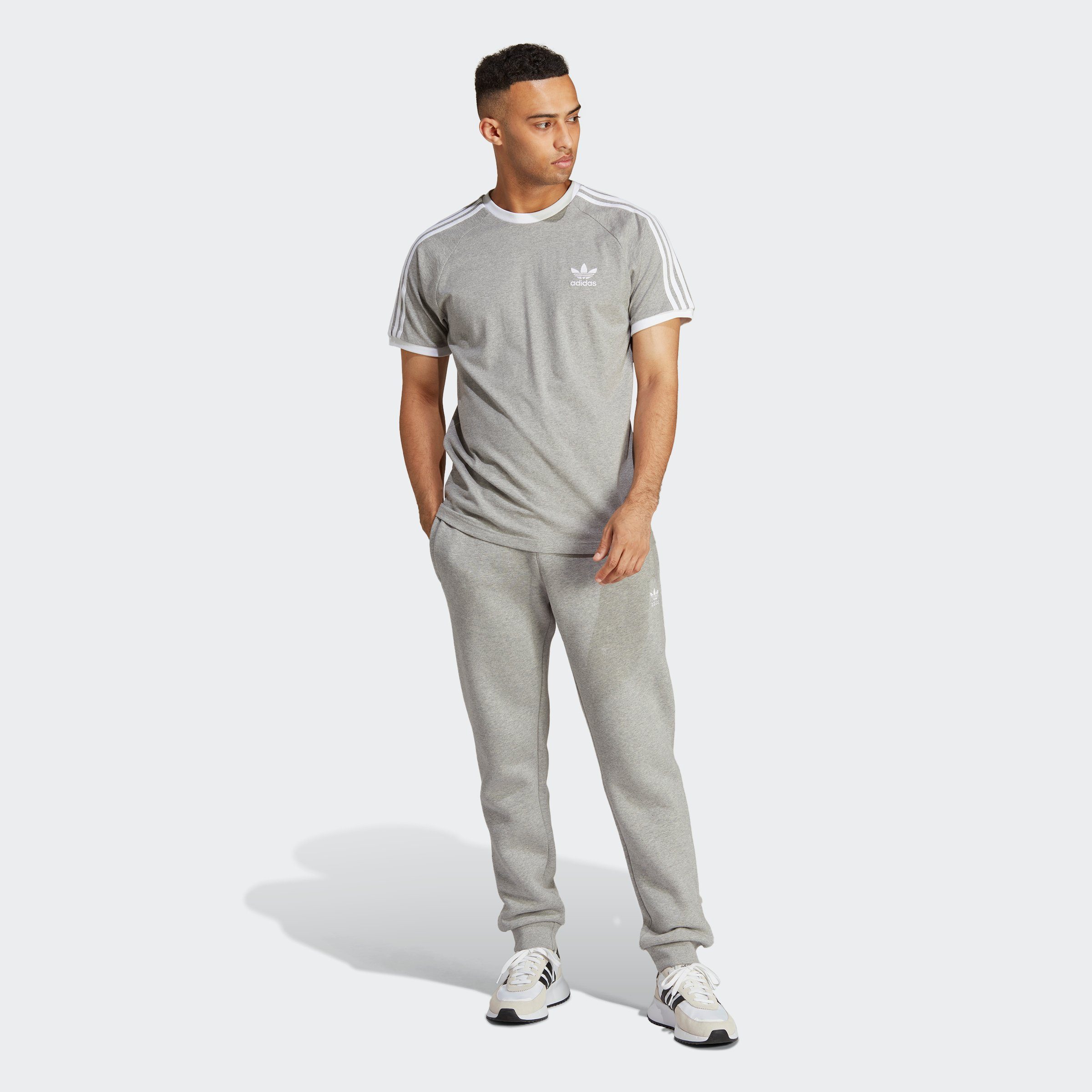 Grey adidas Medium TEE 3-STRIPES T-Shirt Originals Heather