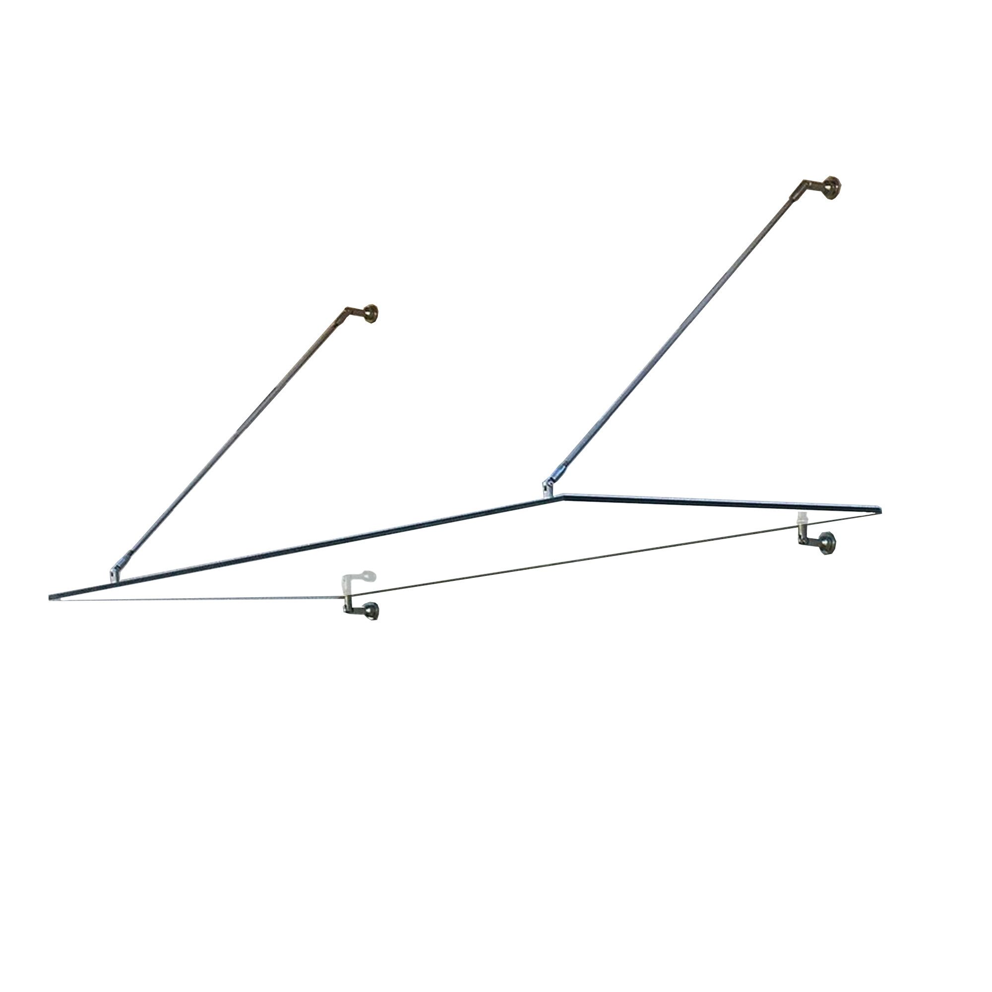 HOME DELUXE Vordach RENMA - 150 x 90 cm Glasvordach, VSG Haustür Vordach inkl. Halter