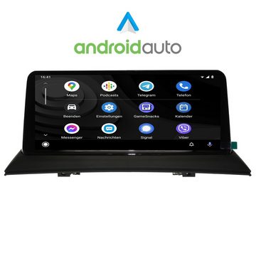 TAFFIO Für BMW X3 E83 + I-DRIVE 10.2"Touchscreen Android GPS CarPlay WiFi 4G Einbau-Navigationsgerät