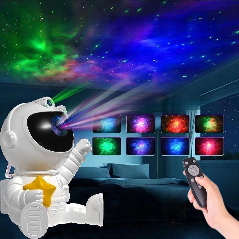 JOYOLEDER Projektionslampe LED Sternenhimmel Spaceman Projektor Lampe, Kinder Baby Galaxy Nachtlicht, mit Timer & Fernbedienung
