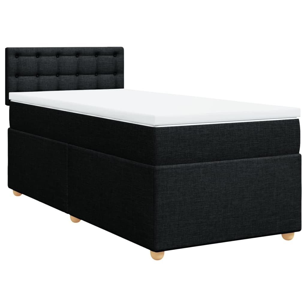 vidaXL Bett Boxspringbett mit Matratze Schwarz günstig online kaufen