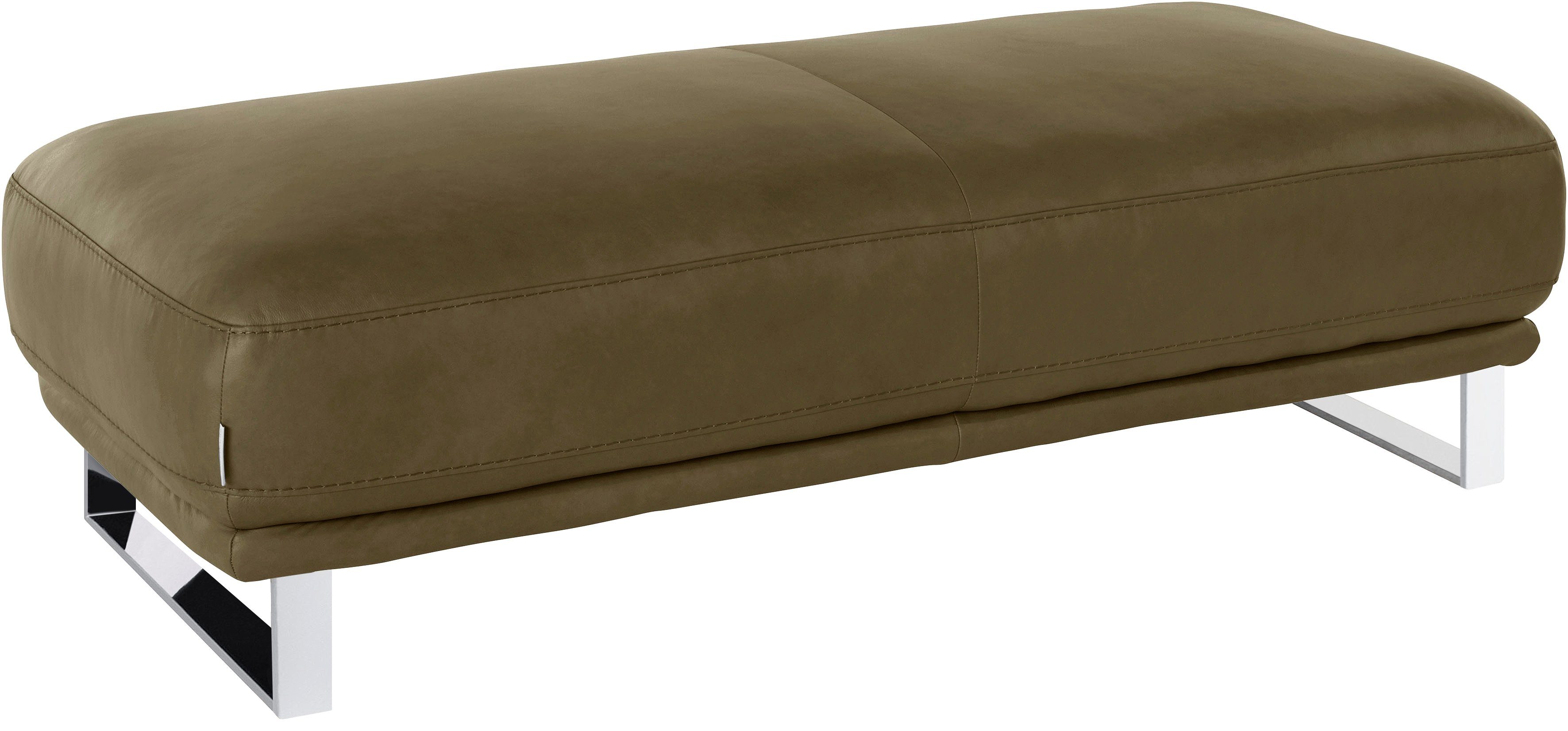 W.SCHILLIG Hocker montanaa, mit Metallkufen in Chrom glänzend, Breite 141 cm