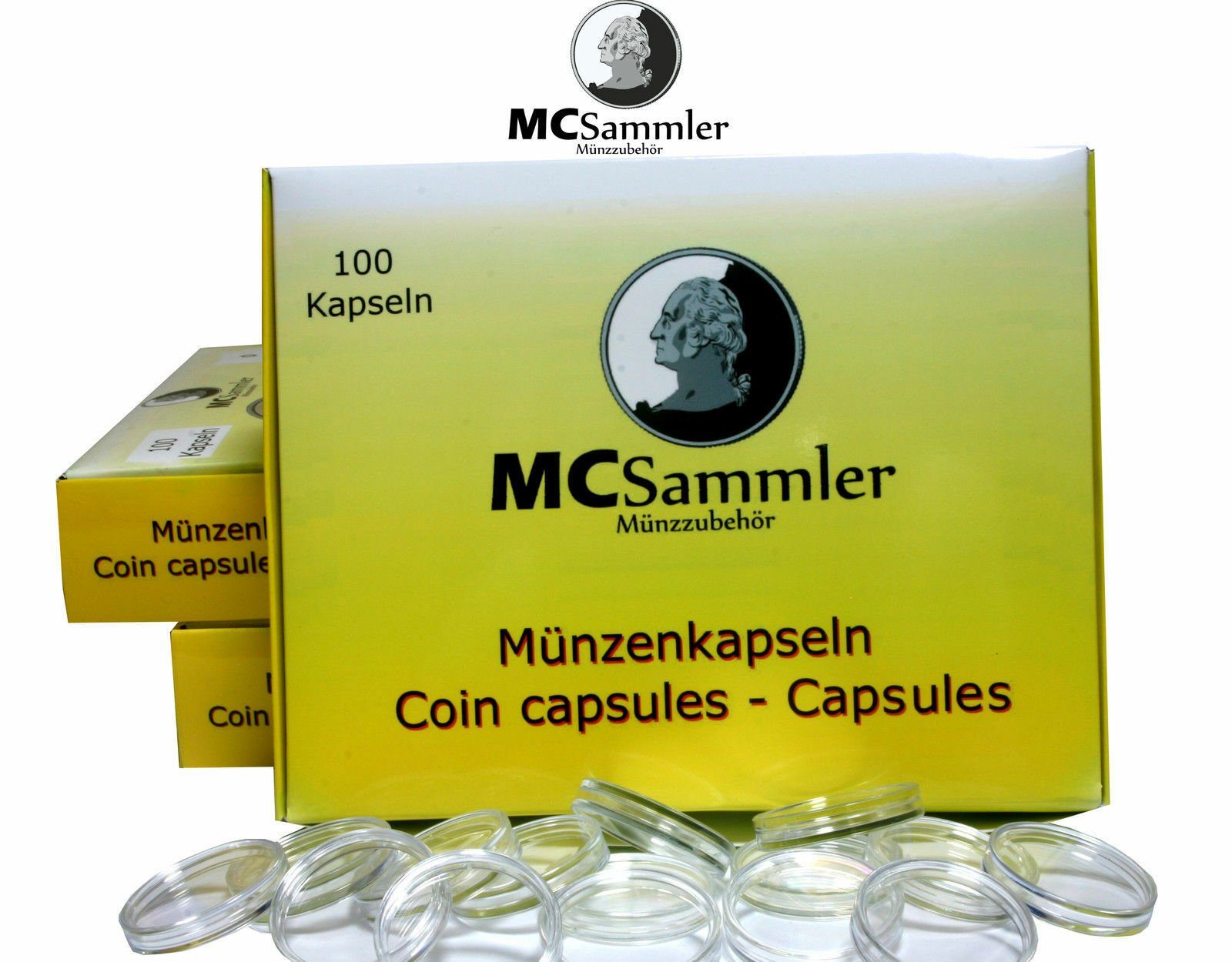 MC.Sammler Kapselhalter MC.Sammler für 26mm 100 Stk. 2 Euro Münzkapseln Münzen Kapseln