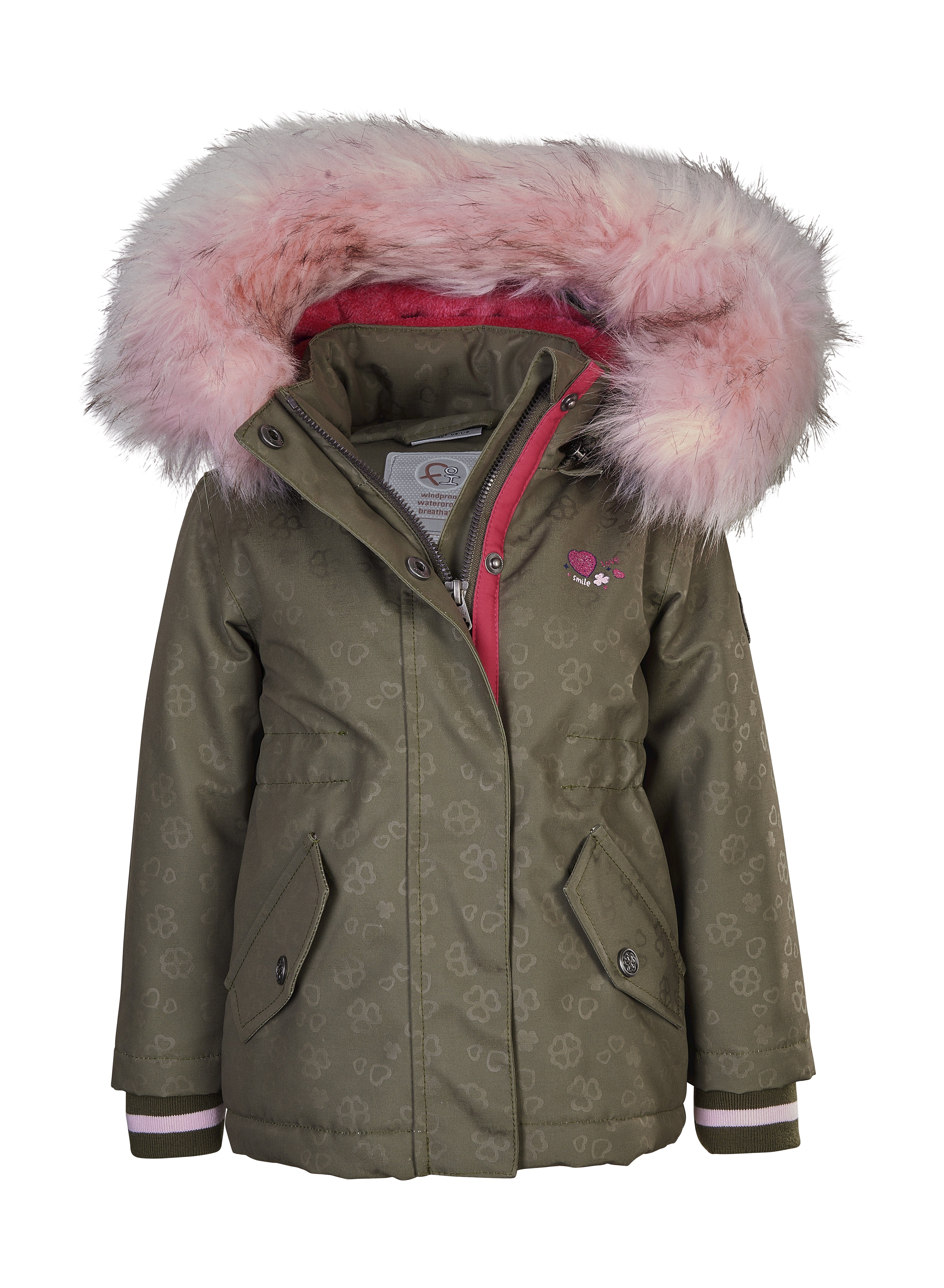 first instinct by killtec Parka FIW 20 MNS PRK Wasser- und winddichter Parka mit fröhlichem Print und Fleece-Futter