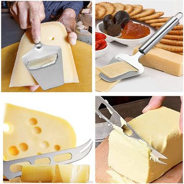 SOTOR Käsemesser 2 Stück Käsemesser,Edelstahl Käsehobel,Käseschaber,Käsemixer, Käsewerkzeug,Käsemesser für Hartkäse, Weichkäse und Butter