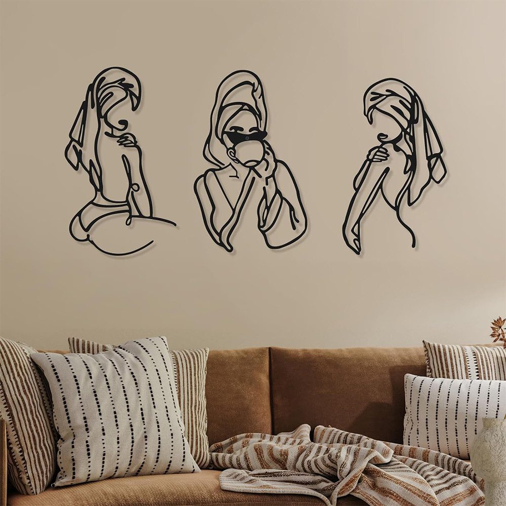 NUODWELL Wanddekoobjekt 3 Pcs Metall Wand günstig online kaufen