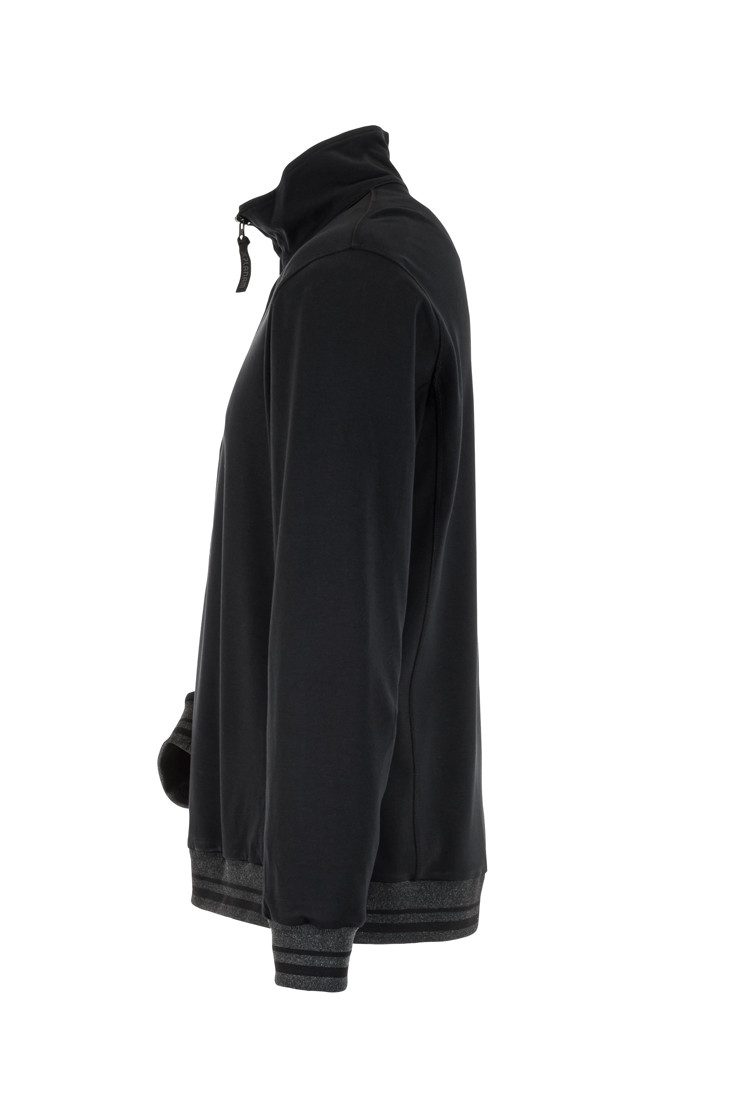 Planam Troyer PLANAM Herren Match Troyer OUTDOOR Zip-Kragen Schwarz
