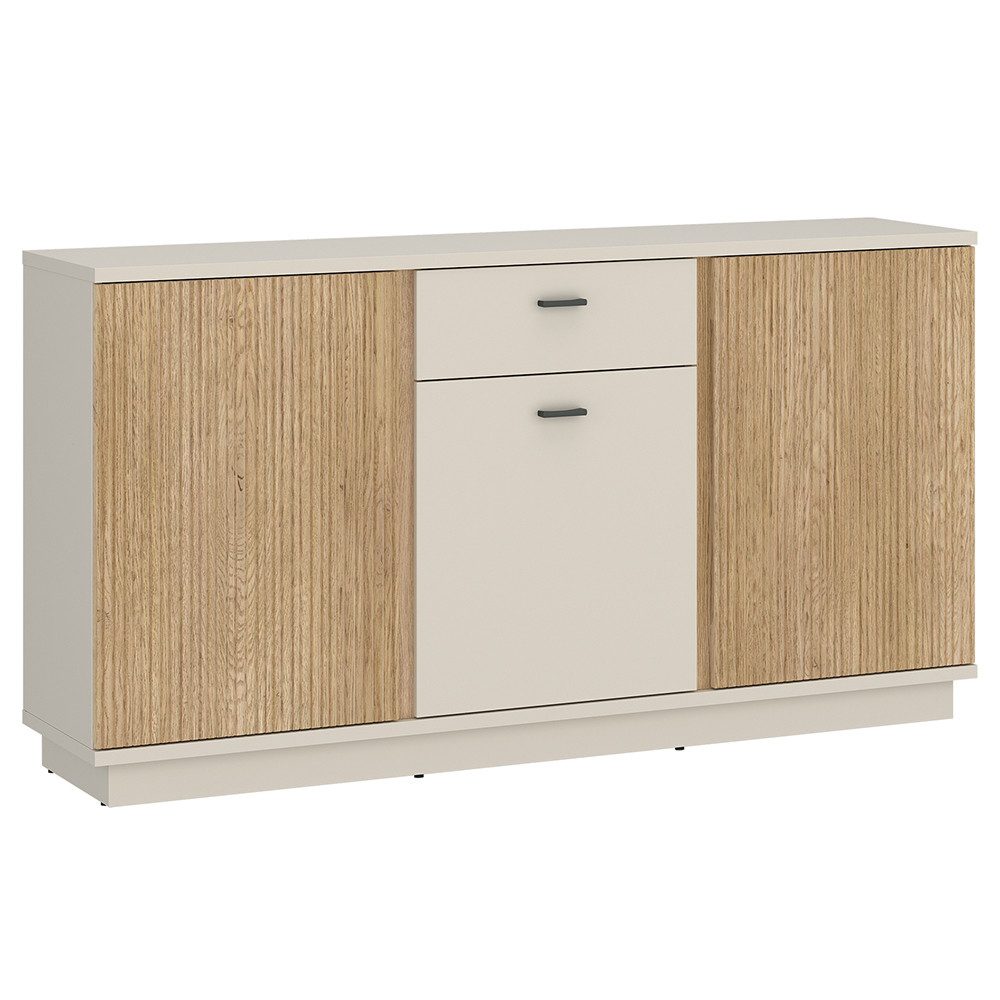 Lomadox Kommode MOLINA-129, Wohnzimmerschrank 150 cm breit in Eiche & kaschmir mit Softclose