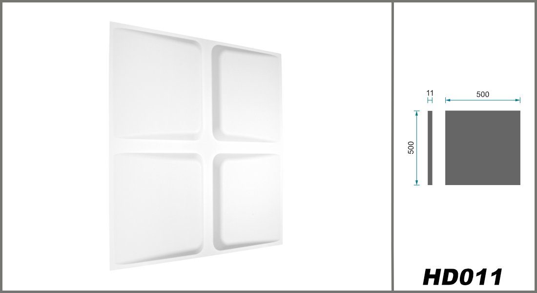 Wohnzimmer) Wanddekoobjekt - Optik qm Wanddekor Kunststoff Cube Motive Wandverkleidung - Platte) HD011 (0.25 1 3D (PVC mit weiße Hexim