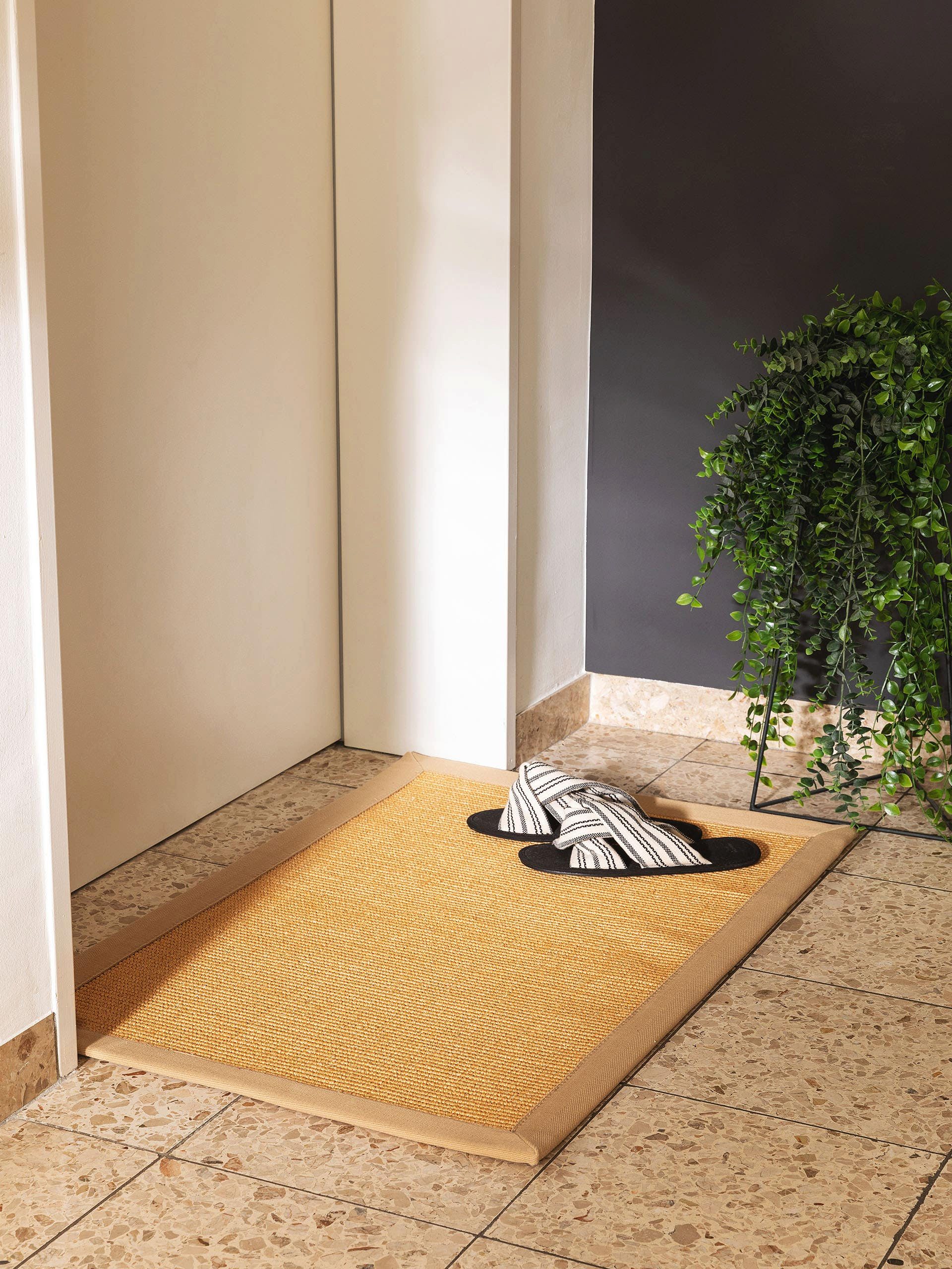 benuta Fußmatte Sana, rechteckig, Höhe: 5 mm, 100% Sisal Naturfaser, Teppich Wohnzimmer, Esszimmer, Schlafzimmer