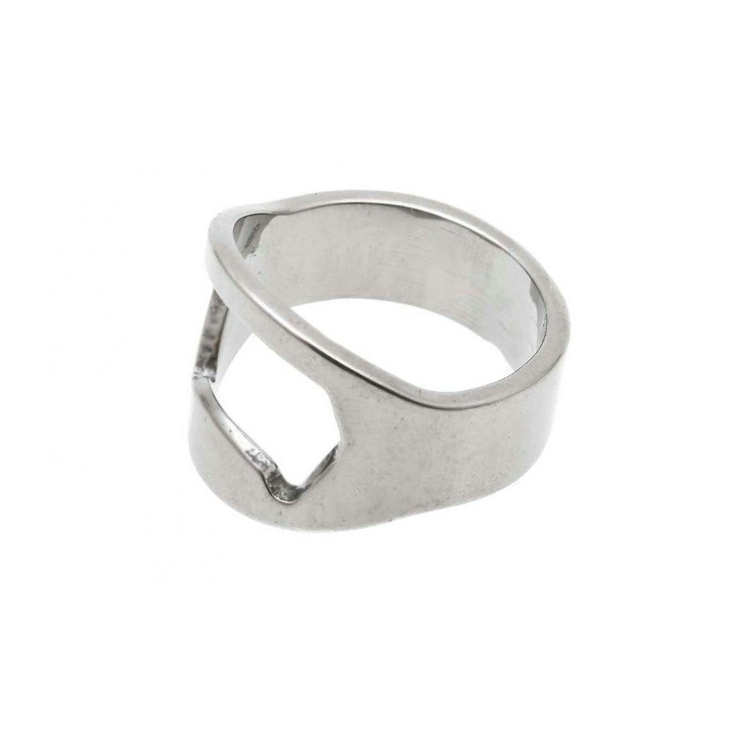 Goods+Gadgets Flaschenöffner GOODS+GADGETS Flaschenöffner Ring - Edelstahl Ring für Bier (Ring)